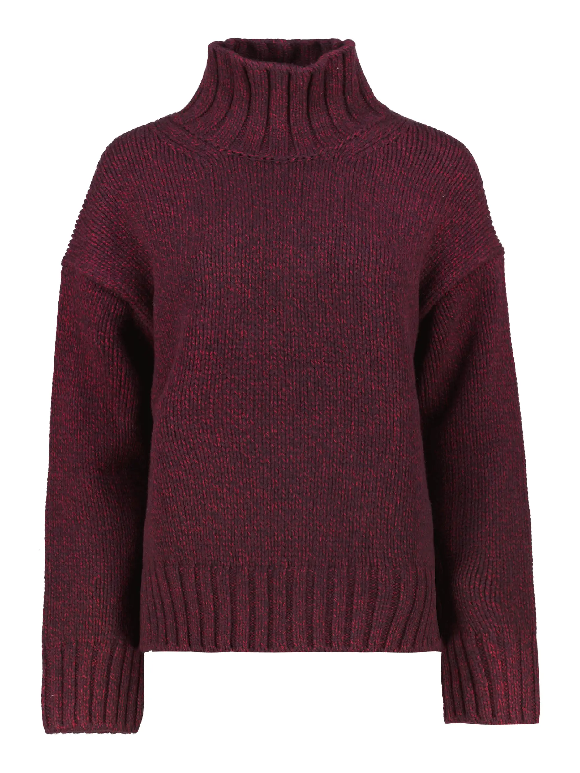 Pullover aus Wolle langarm - Artikel Vorderseite - Farbe: Rot