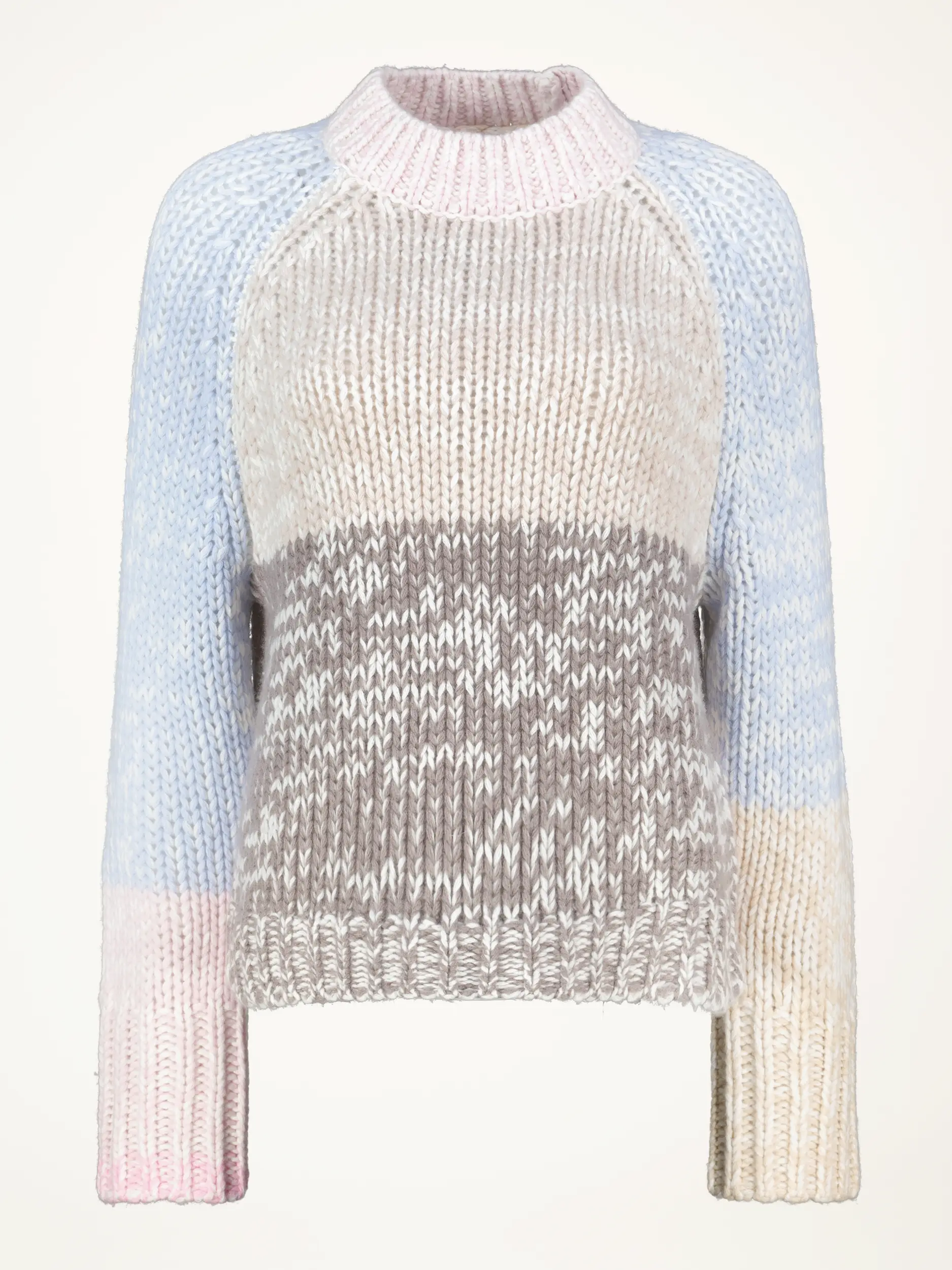 Gemusterter Pullover 'Ace' aus Wolle langarm - Artikelansicht - Farbe: Braun Gemusterter Pullover 'Ace' aus Wolle langarm - Artikelansicht - Farbe: Braun