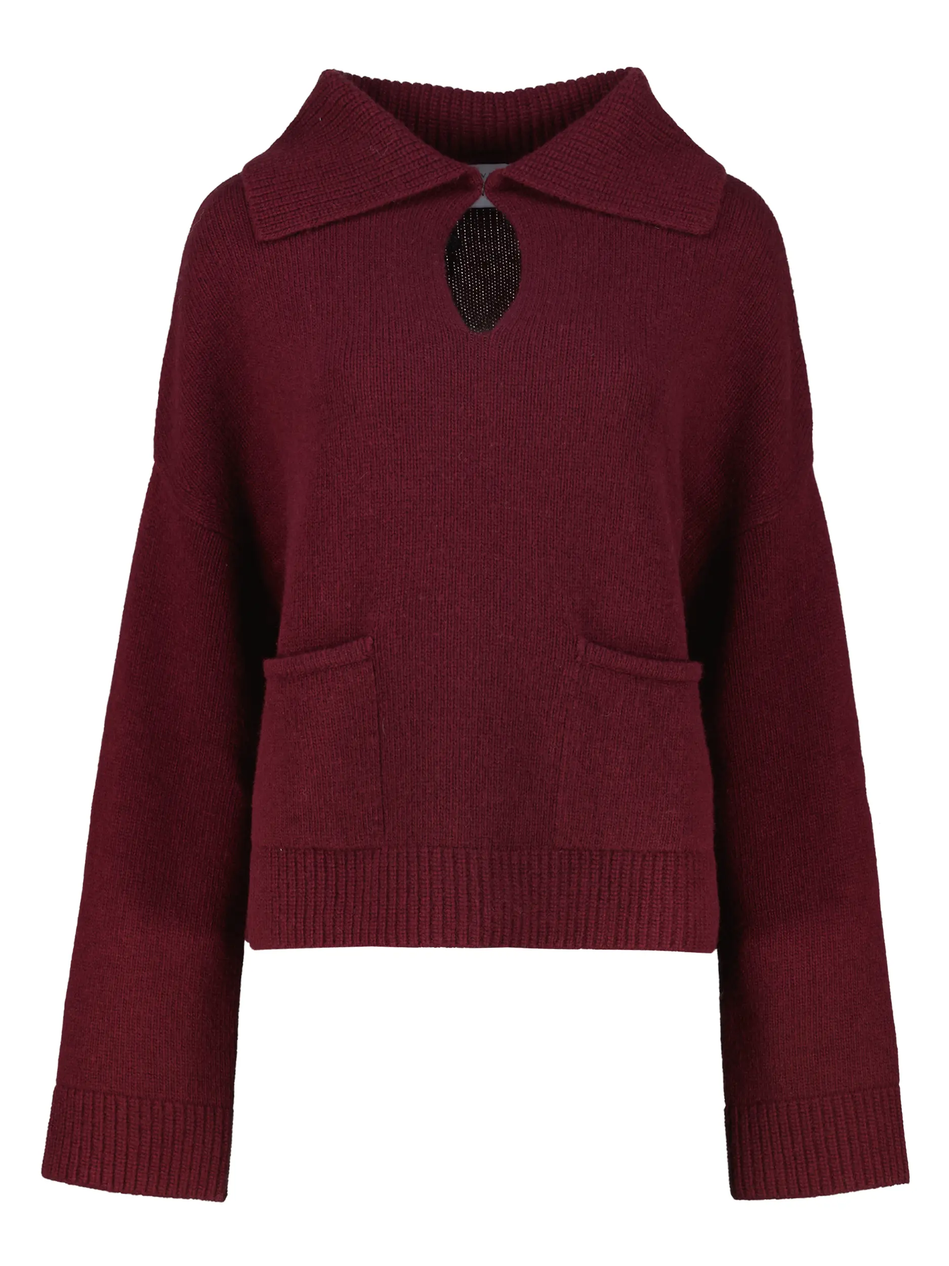 Pullover 'Valentine' aus Kaschmir-Mix langarm - Artikel Vorderseite - Farbe: Rot