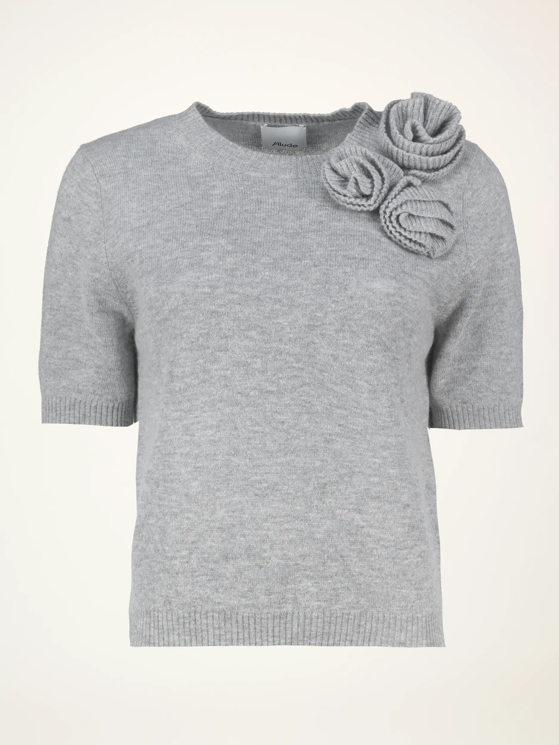 Pullover aus Wolle kurzarm - Artikelansicht - Farbe: Grau