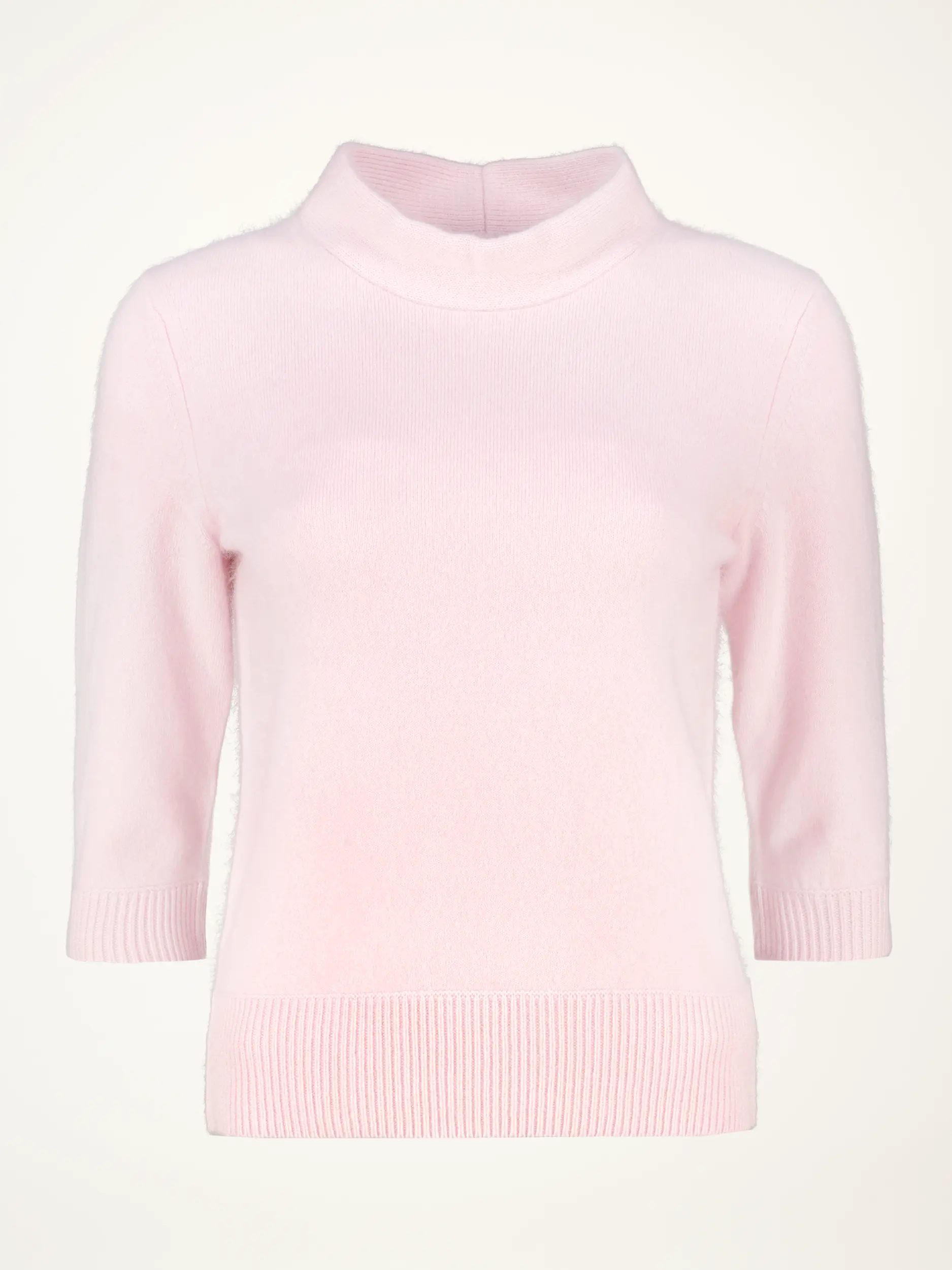 Pullover 'Fluffy Statement' aus Wolle 3/4 Arm - Artikelansicht - Farbe: Rosa&Pink