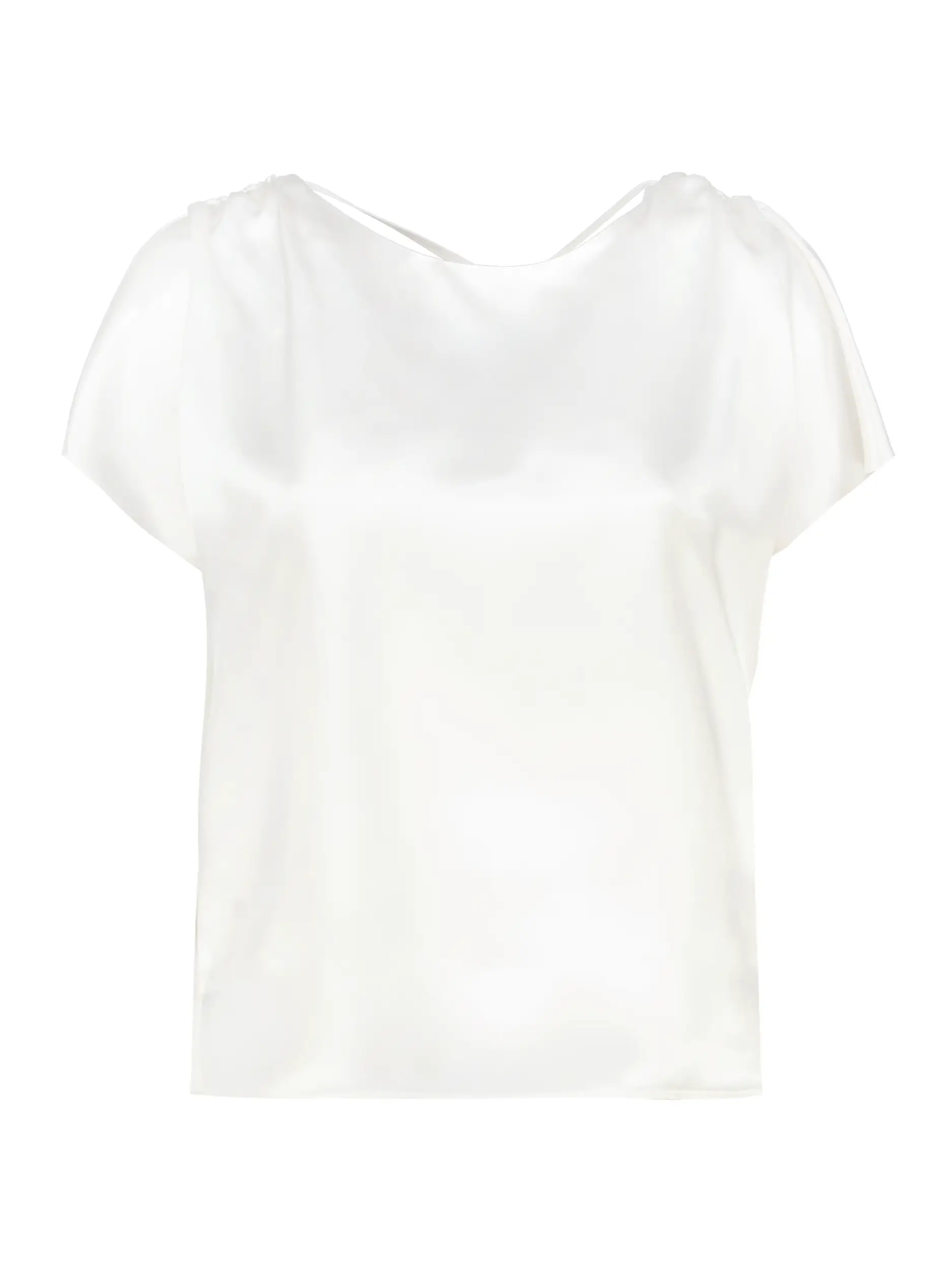 Seidenbluse kurzarm - Artikel Vorderseite - Farbe: Creme