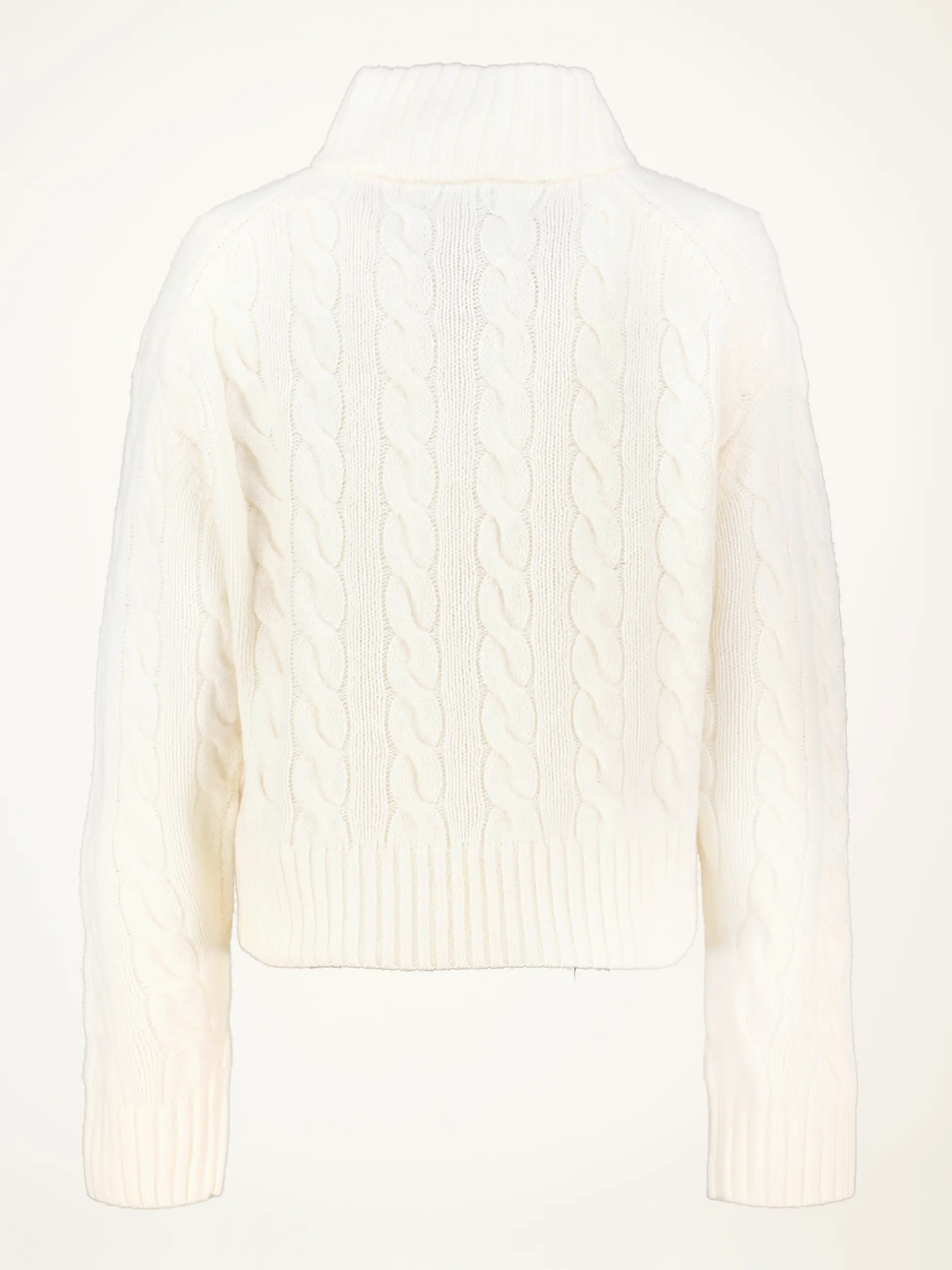 Wollpullover mit Zopfmuster - Artikel Rückseite - Farbe: Creme