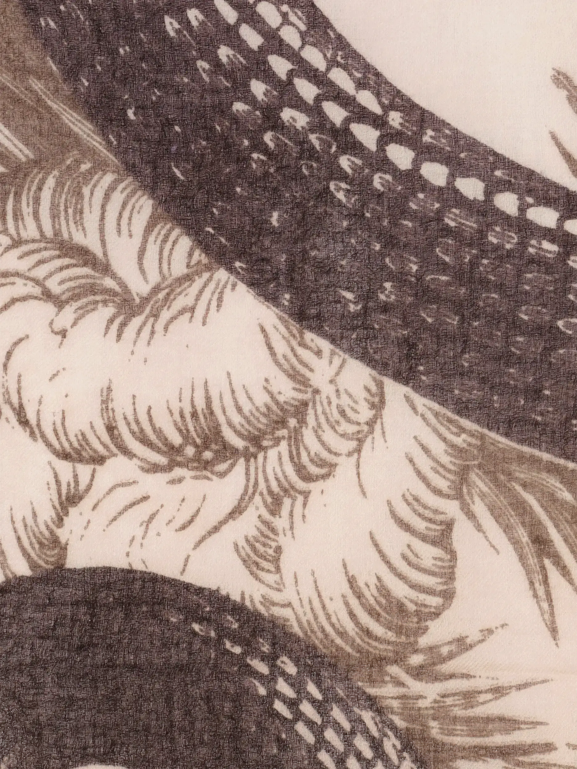 Kaschmirschal 'Garden Eden' - Artikel weitere Detailansicht 1 - Farbe: Braun