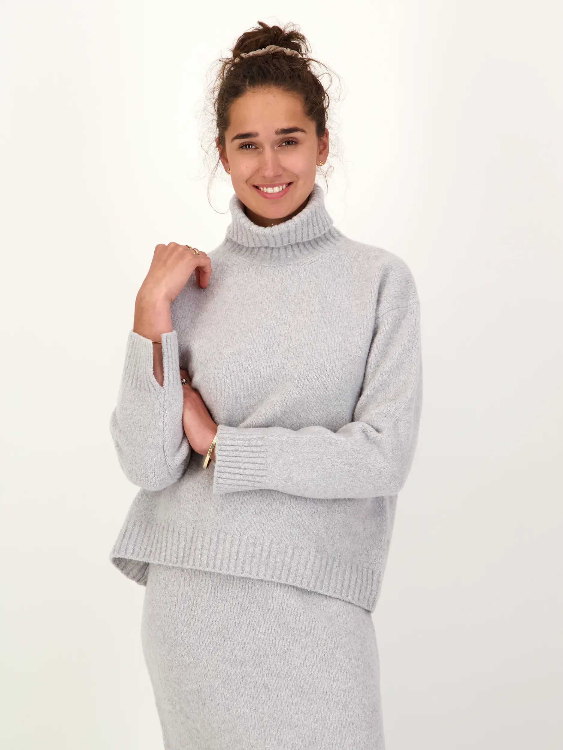 Rollkragenpullover aus Kaschmir-Mix langarm - Artikel weitere Detailansicht 1