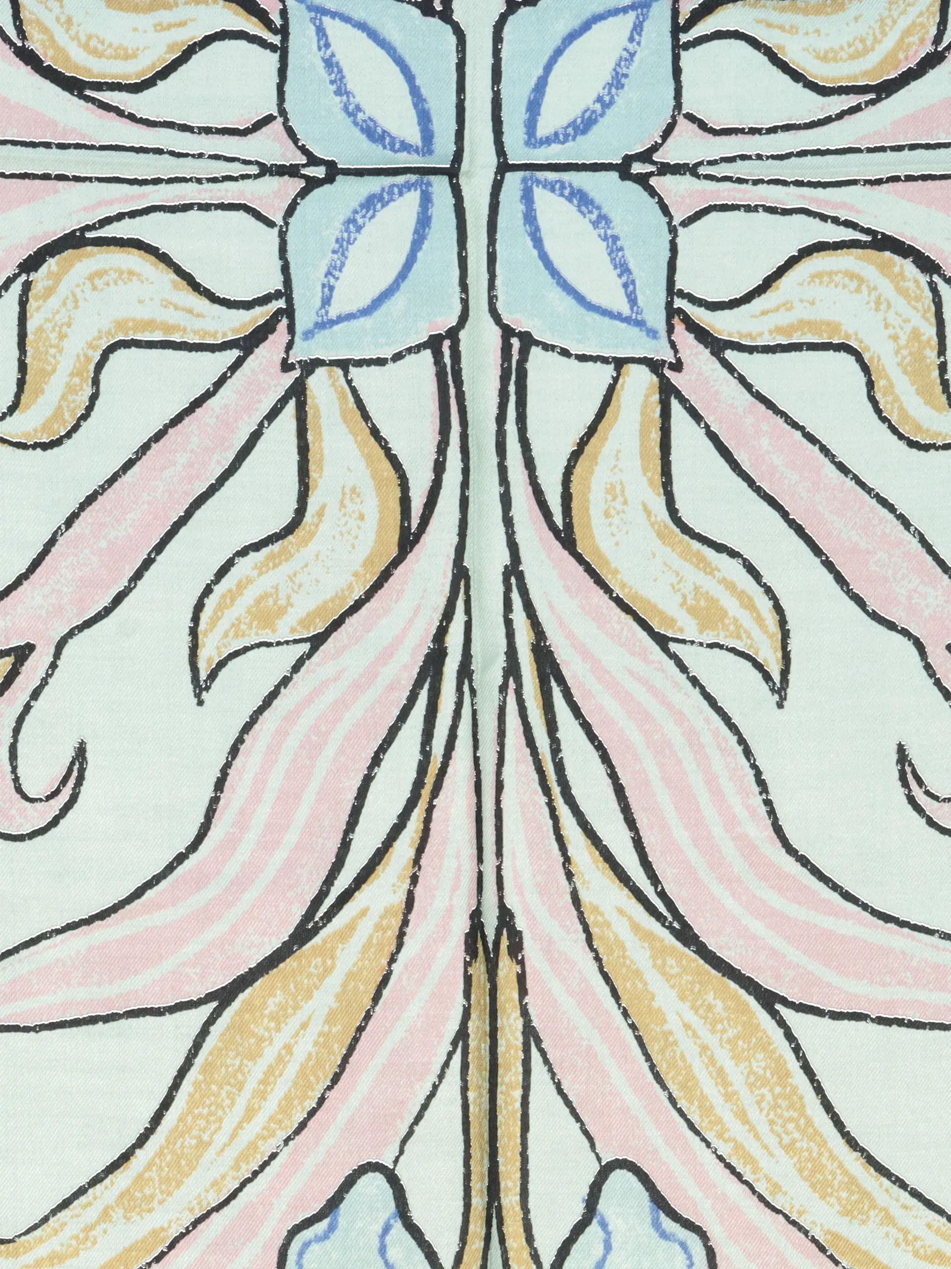 Gemustertes Tuch 'Silktwill Midi 70 Iris Noble' aus Seide - Artikel weitere Detailansicht 1 - Farbe: Grün