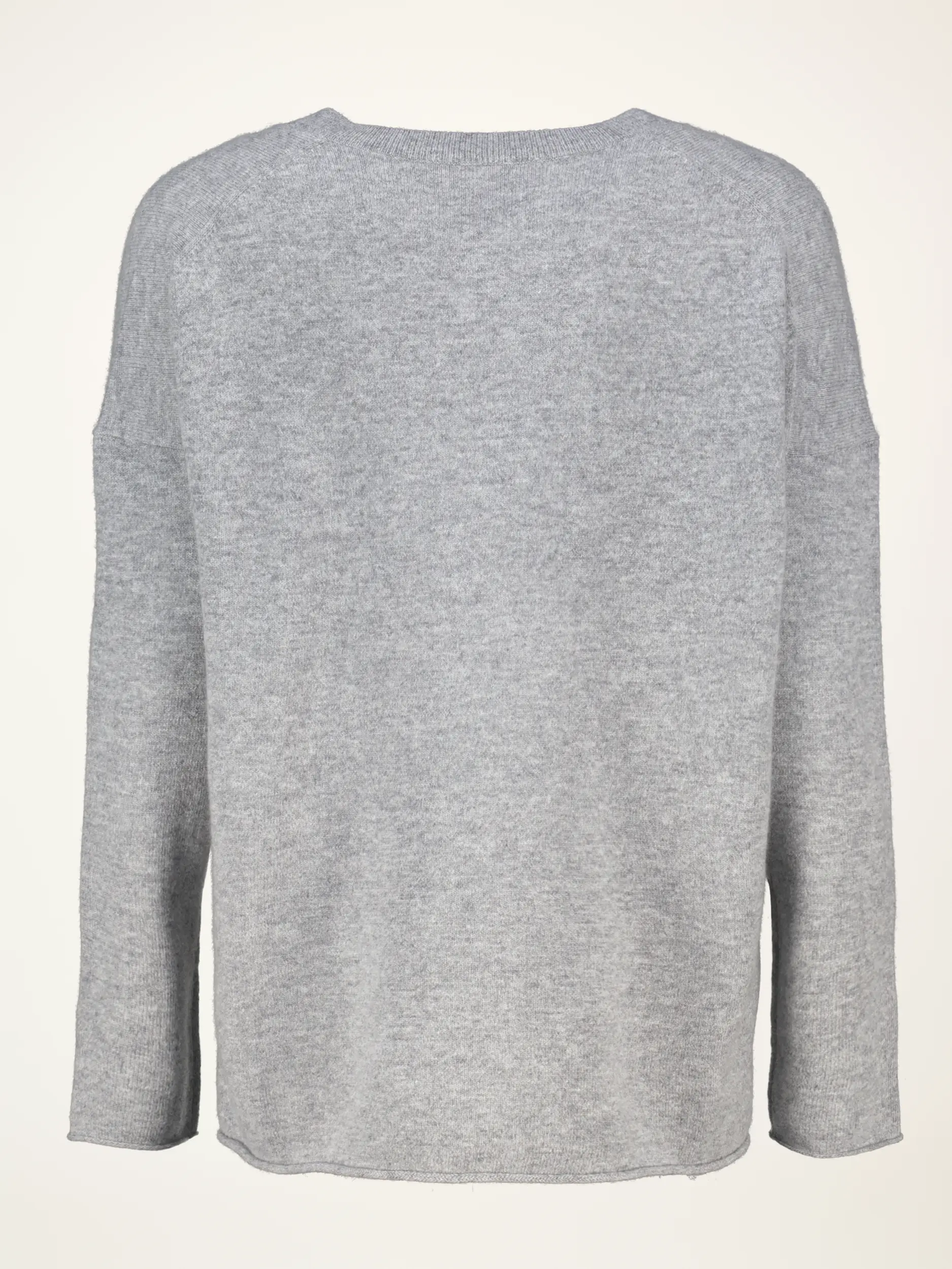 Pullover aus Kaschmir langarm - Artikel Rückseite - Farbe: Grau