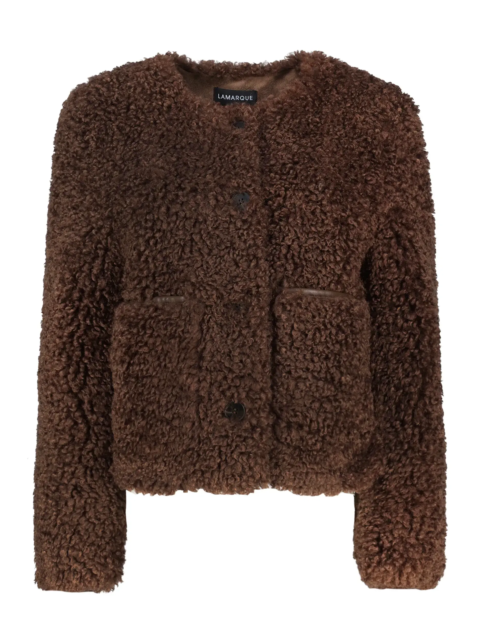 Teddyjacke 'Emilia' - Artikel Vorderseite - Farbe: Braun