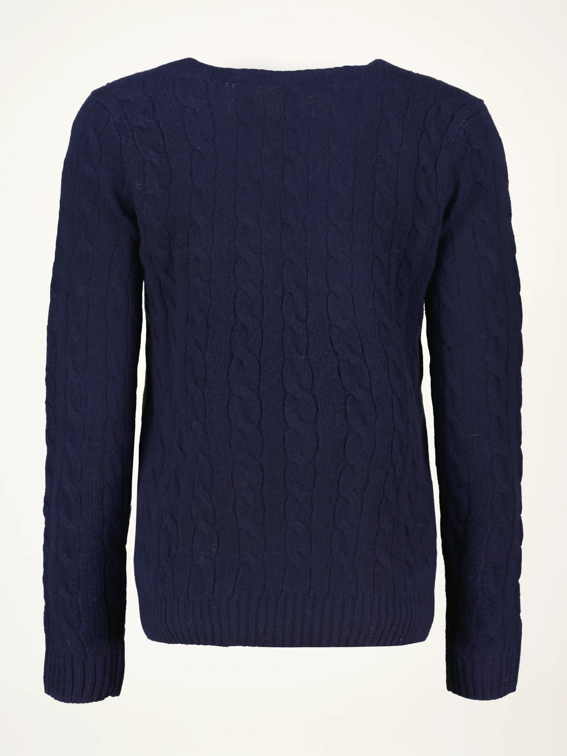 Pullover mit Zopfmuster - Artikel Rückseite - Farbe: Blau