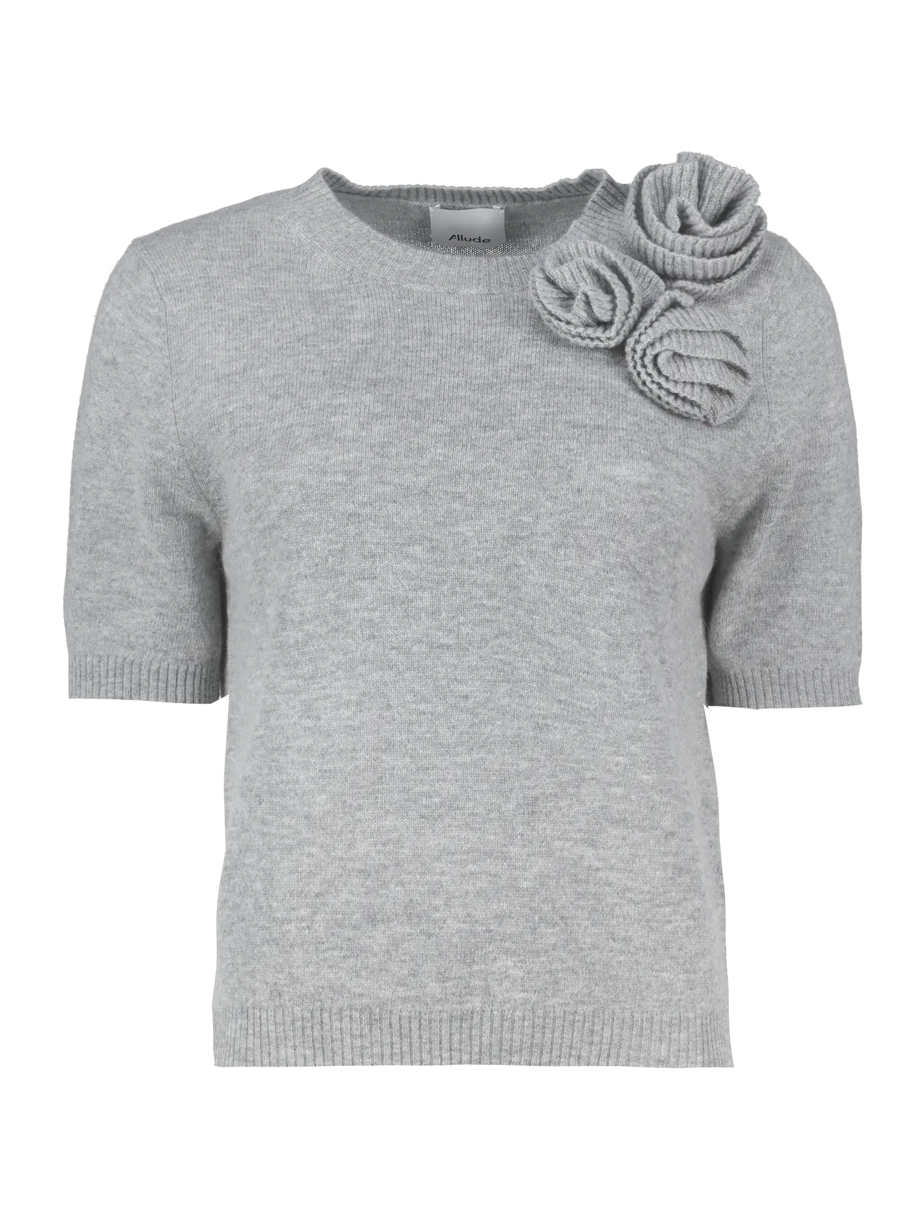 Pullover aus Wolle kurzarm - Artikel Vorderseite - Farbe: Grau