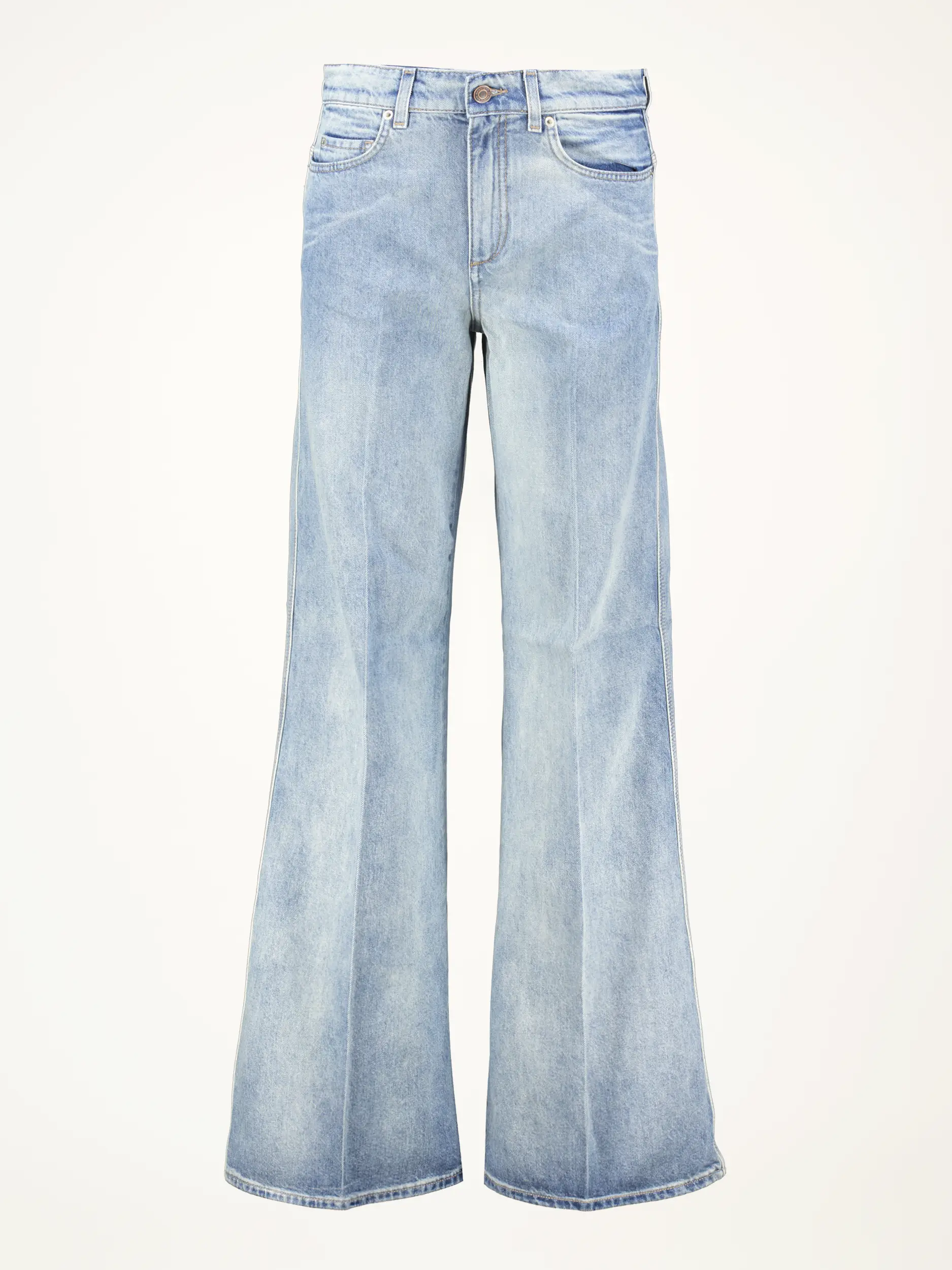 High Rise Flared Leg Jeans 'Denim Love' - Artikelansicht - Farbe: Blau