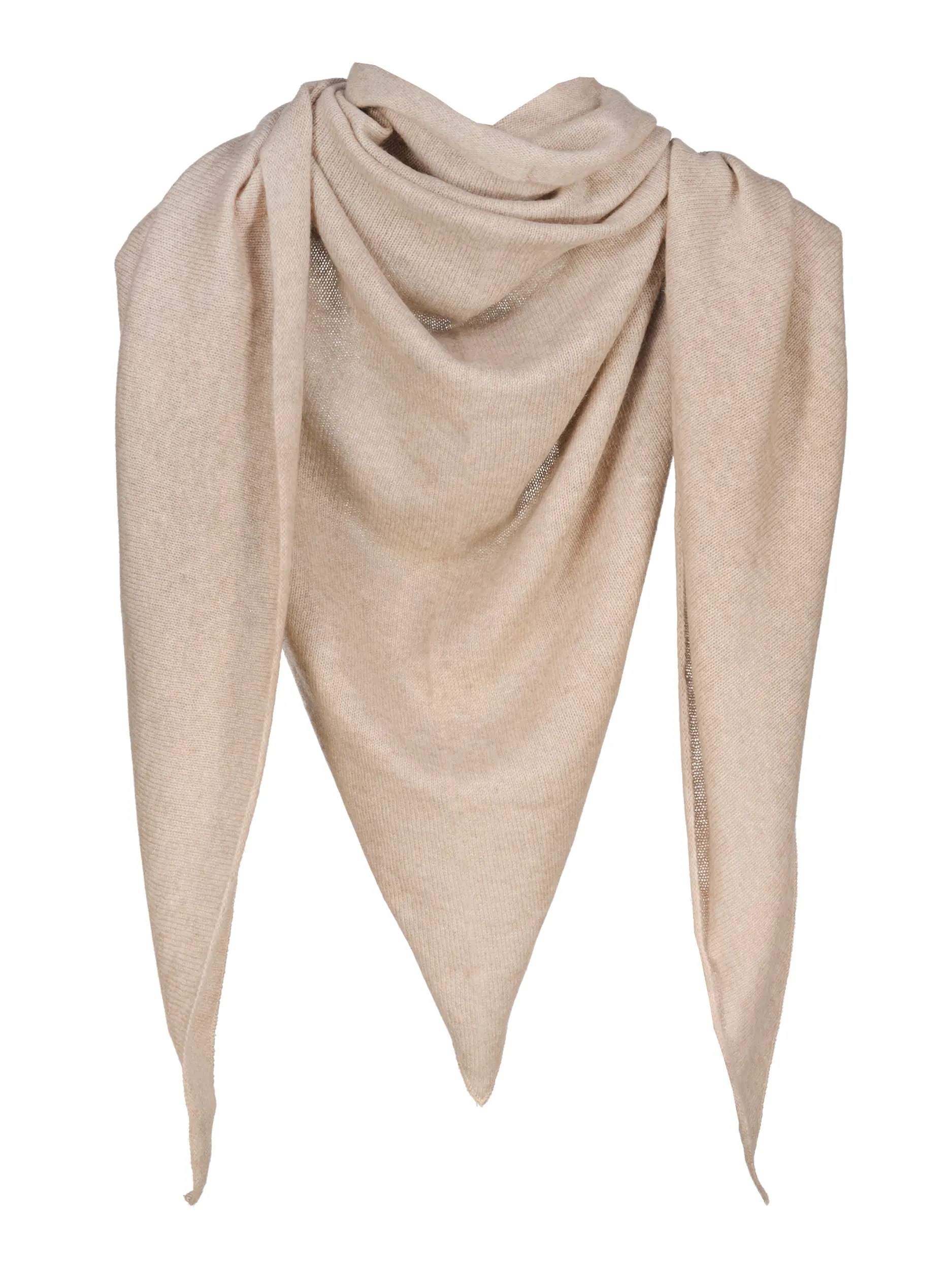 Dreieckstuch aus Kaschmir - Artikel Vorderseite - Farbe: Beige
