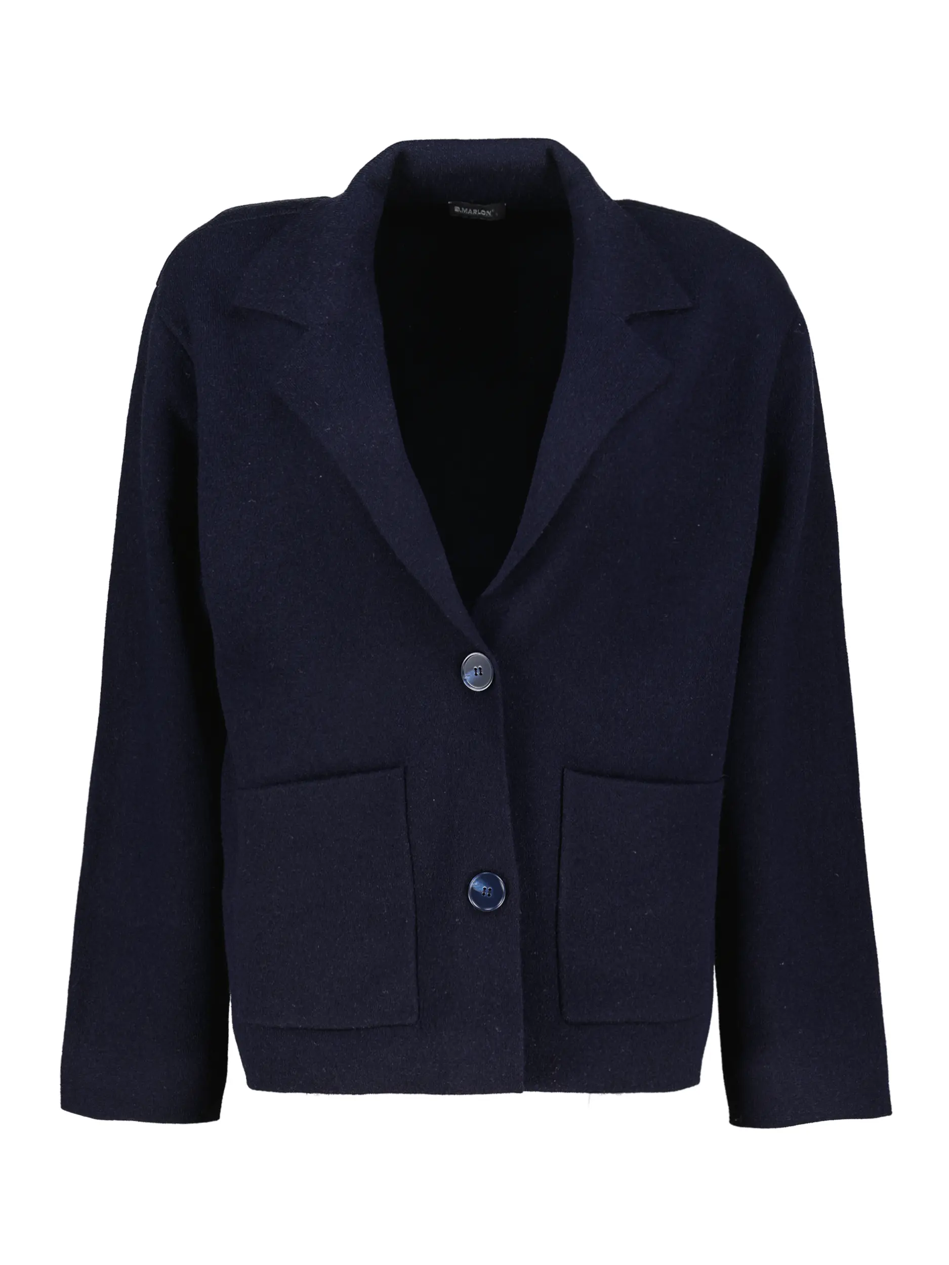 Strickblazer aus Wolle  - Artikel Vorderseite - Farbe: Blau