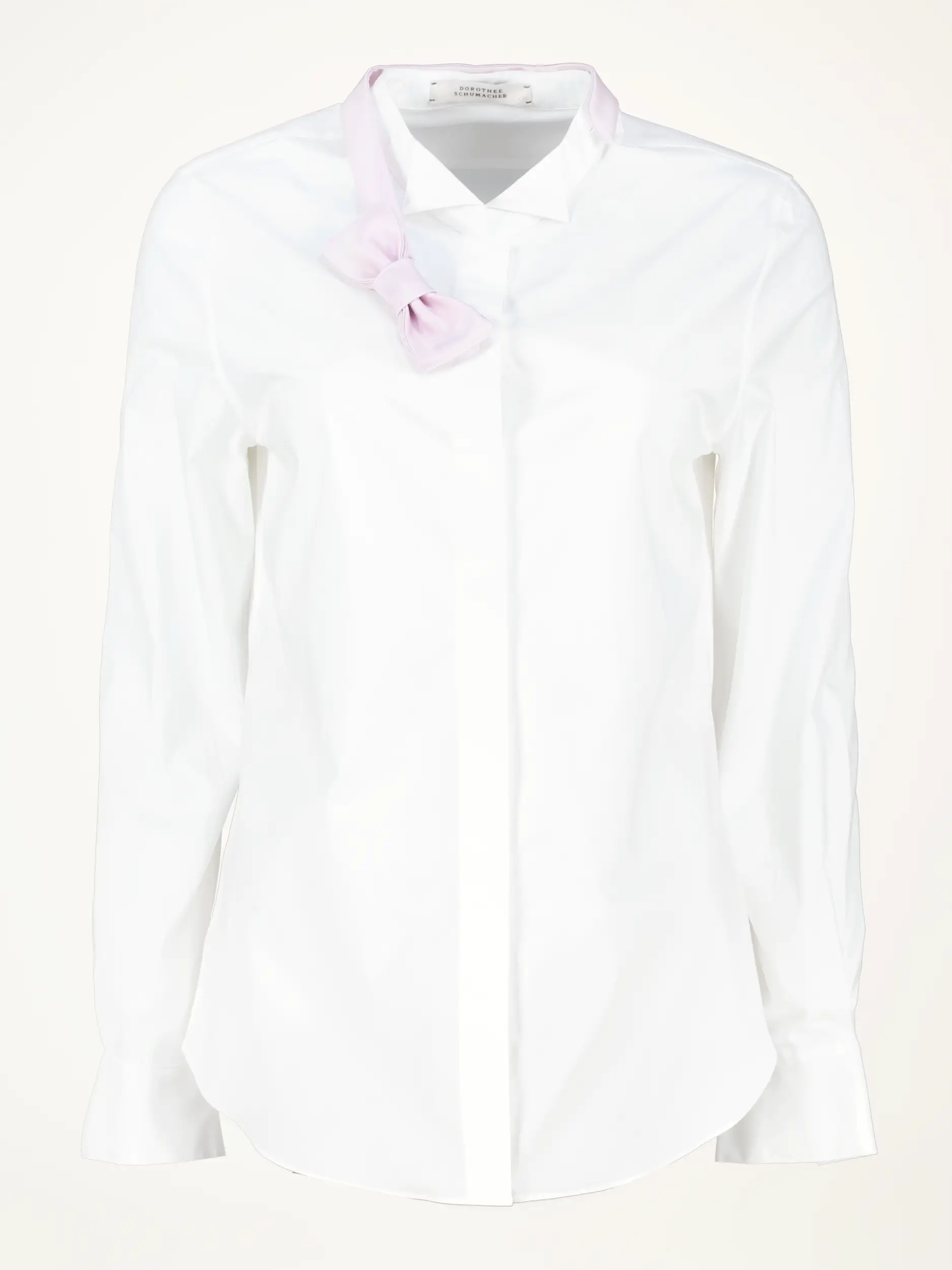 Baumwollbluse 'Pure Power' langarm - Artikelansicht - Farbe: Weiß