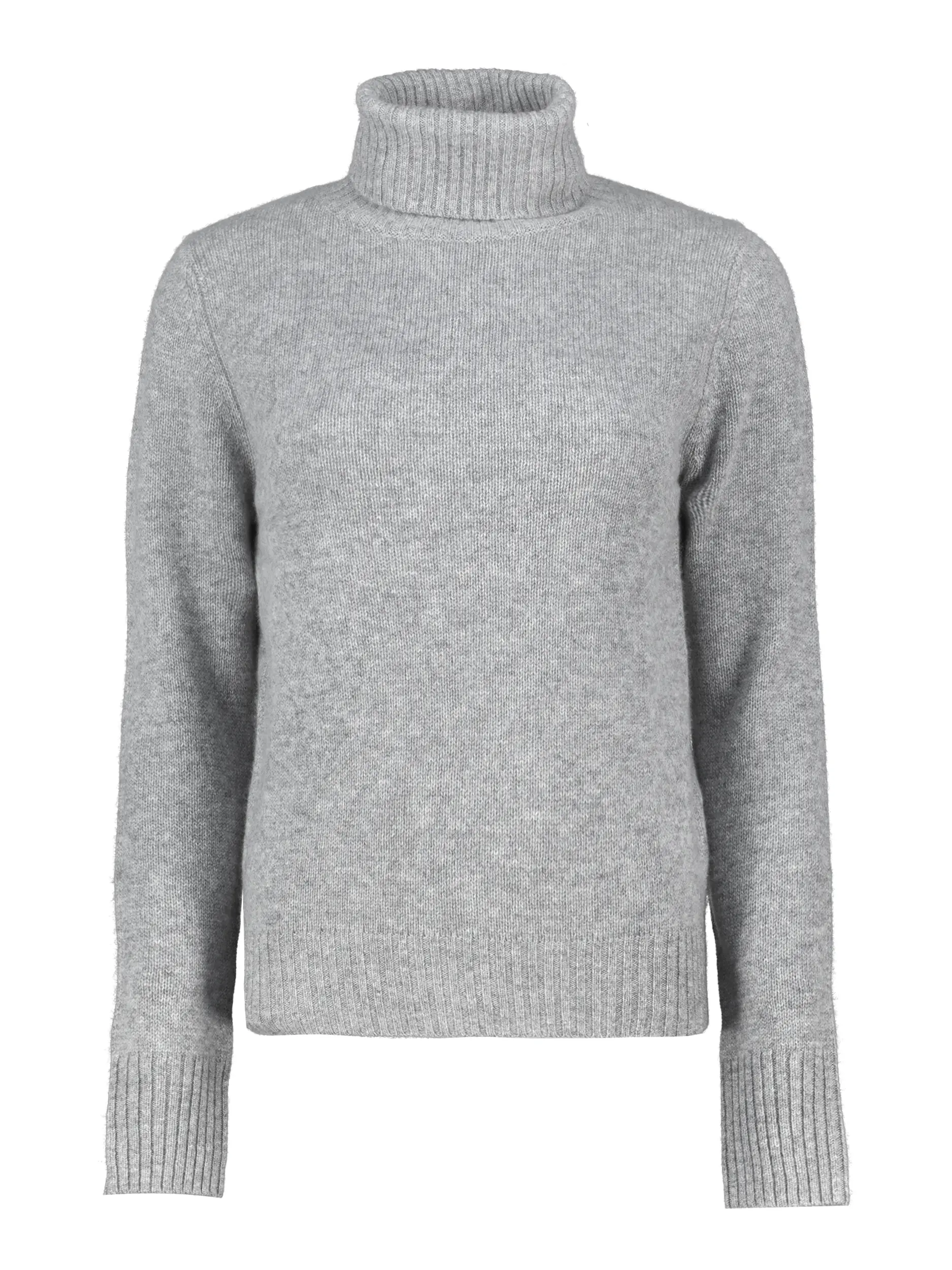 Rollkragenpullover aus Kaschmir langarm - Artikel Vorderseite - Farbe: Grau