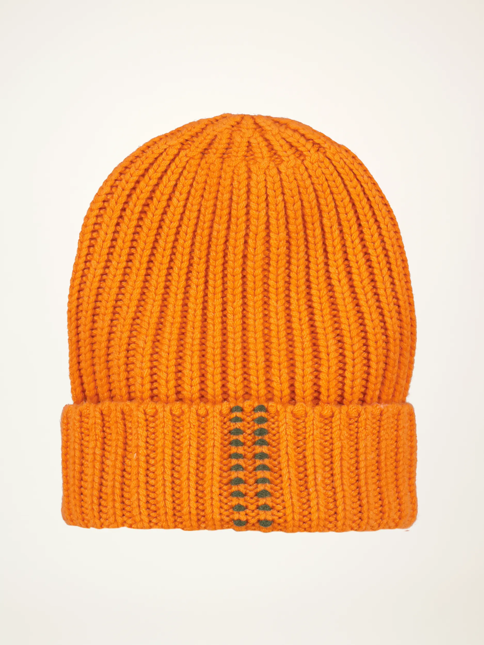 Strickmütze 'Beanie' - Artikel Rückseite - Farbe: Orange