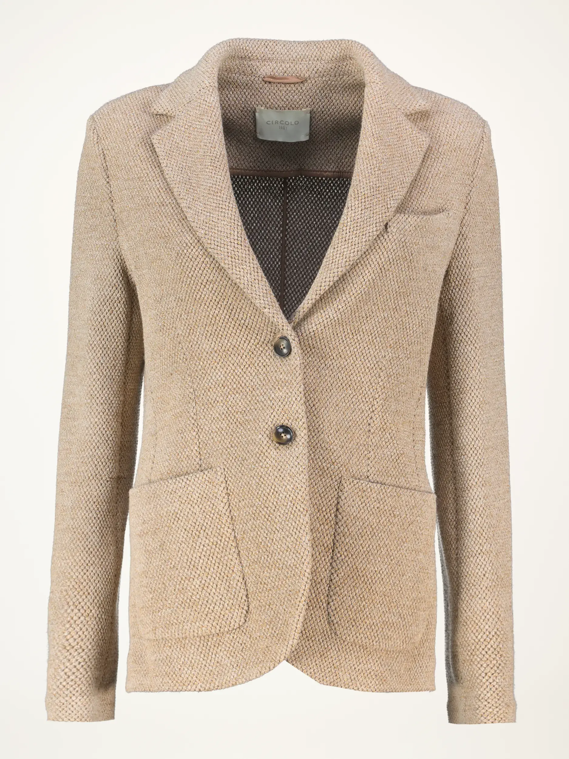 Strukturierter Blazer aus Schurwolle - Artikelansicht - Farbe: Braun