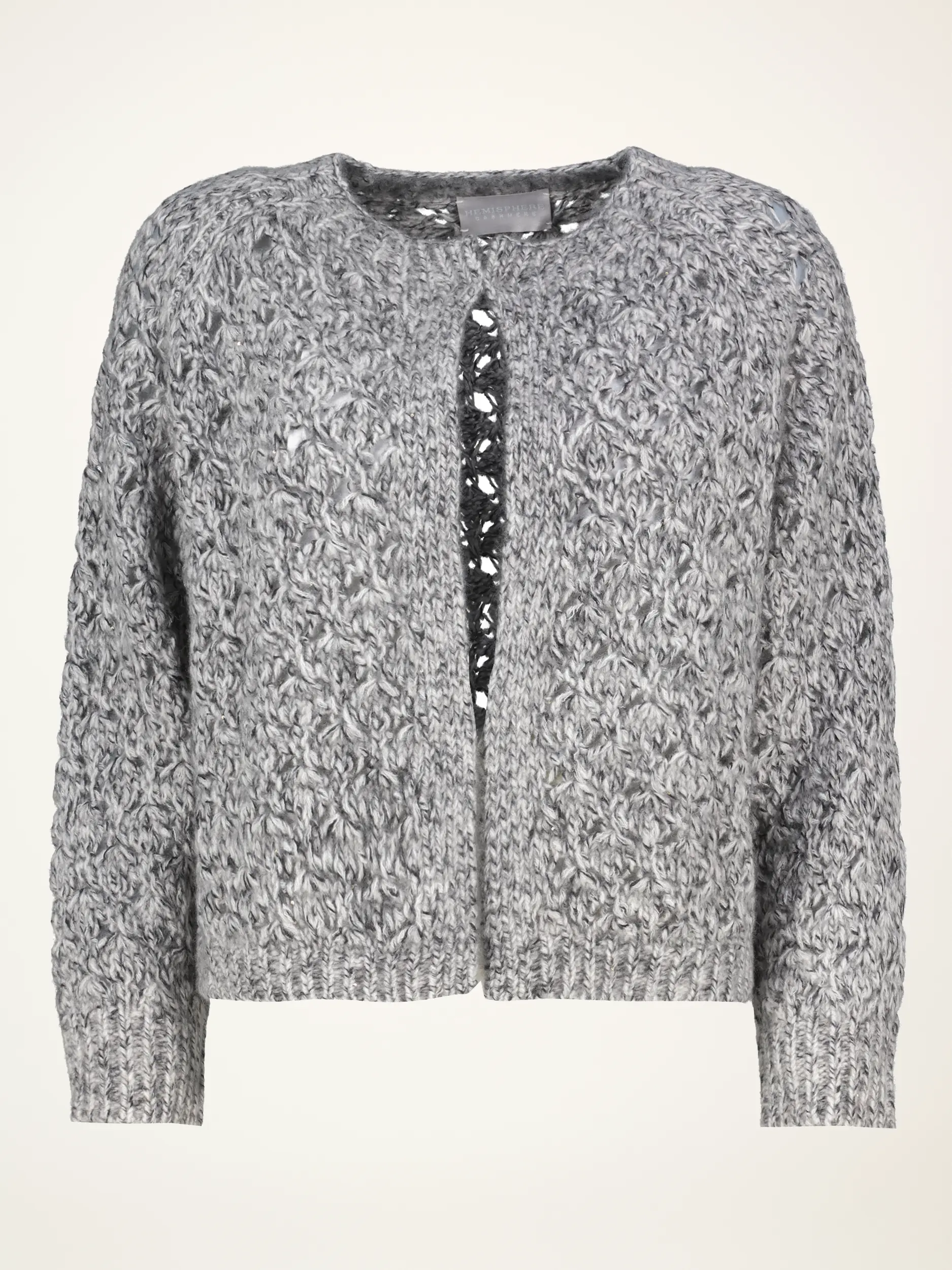 Strickjacke aus Kaschmir-Mix langarm - Artikelansicht - Farbe: Schwarz