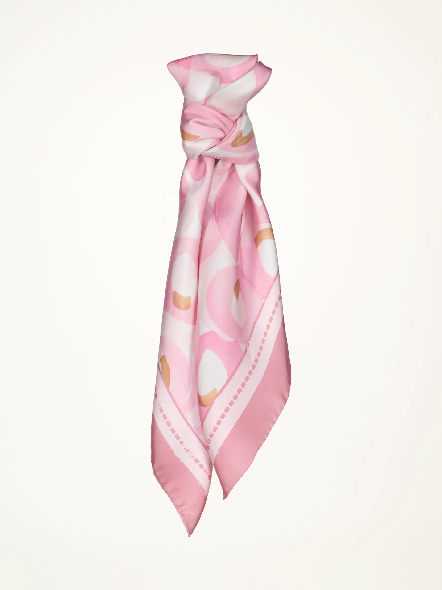 Gemustertes Seidentuch  - Artikelansicht - Farbe: Rosa&Pink