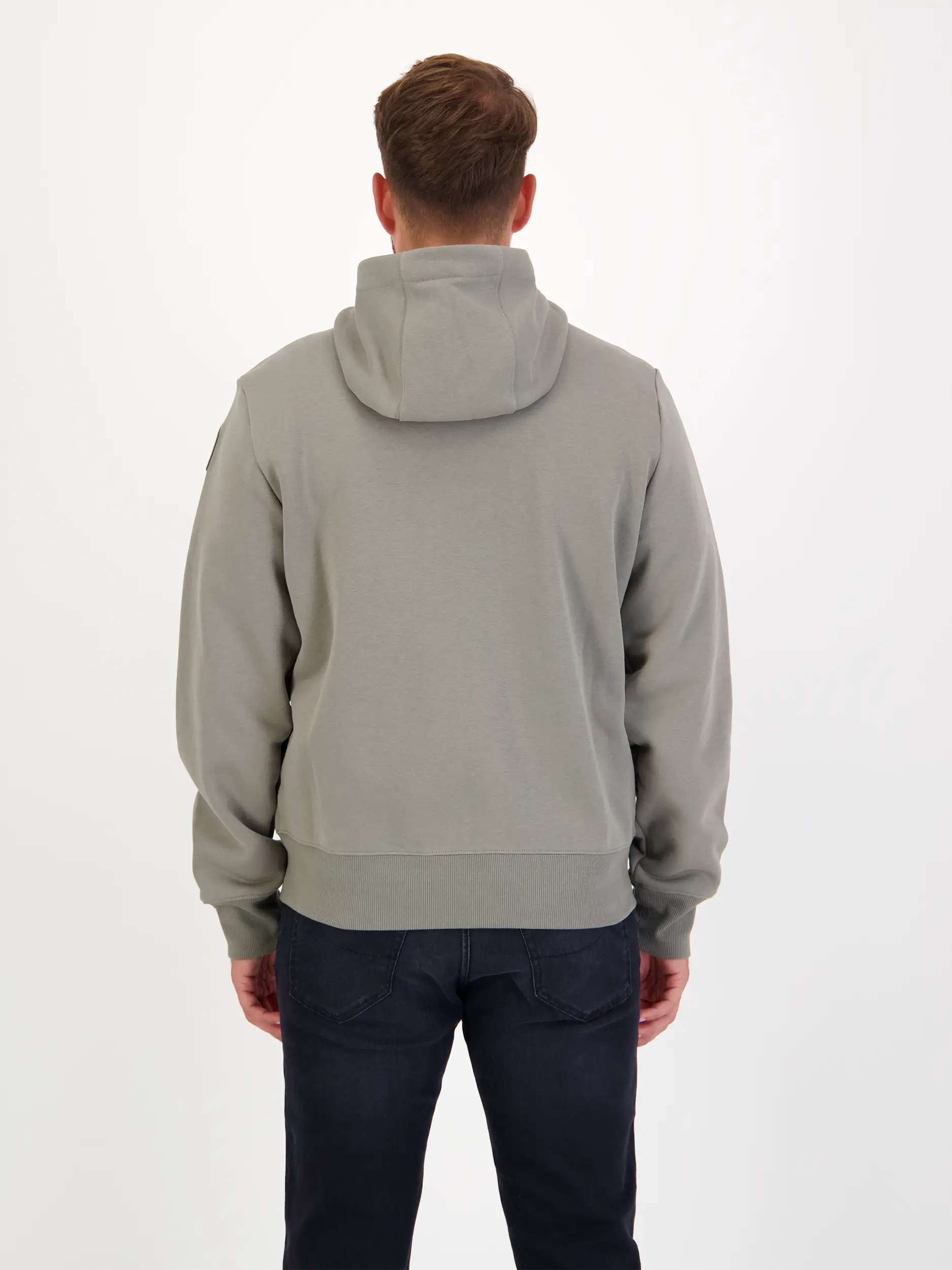 Sweatjacke 'Charlie' - Artikel Rückseite getragen von einem Modell