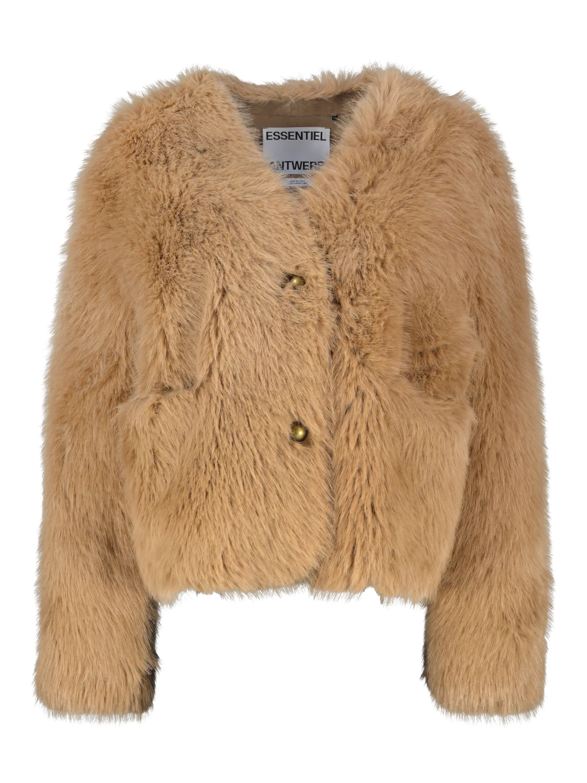 Jacke 'Ijacket' in Felloptik - Artikel Vorderseite - Farbe: Braun