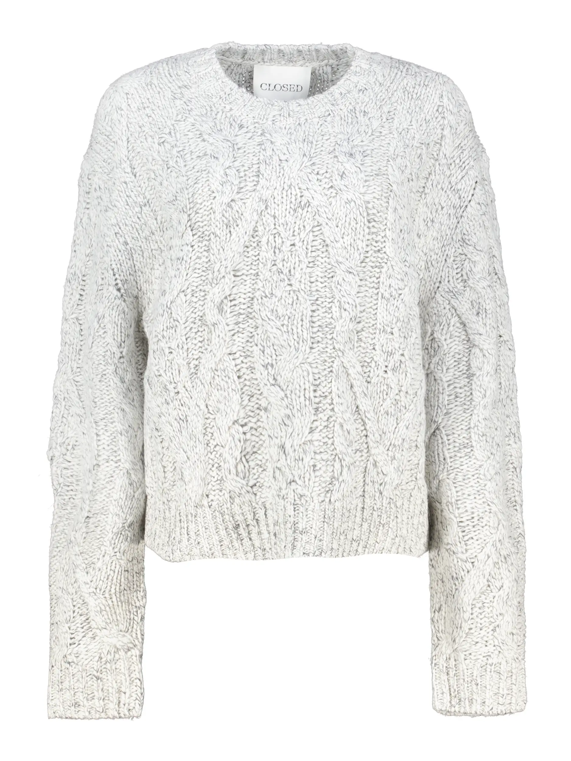 Pullover aus Wolle langarm - Artikel Vorderseite - Farbe: Grau