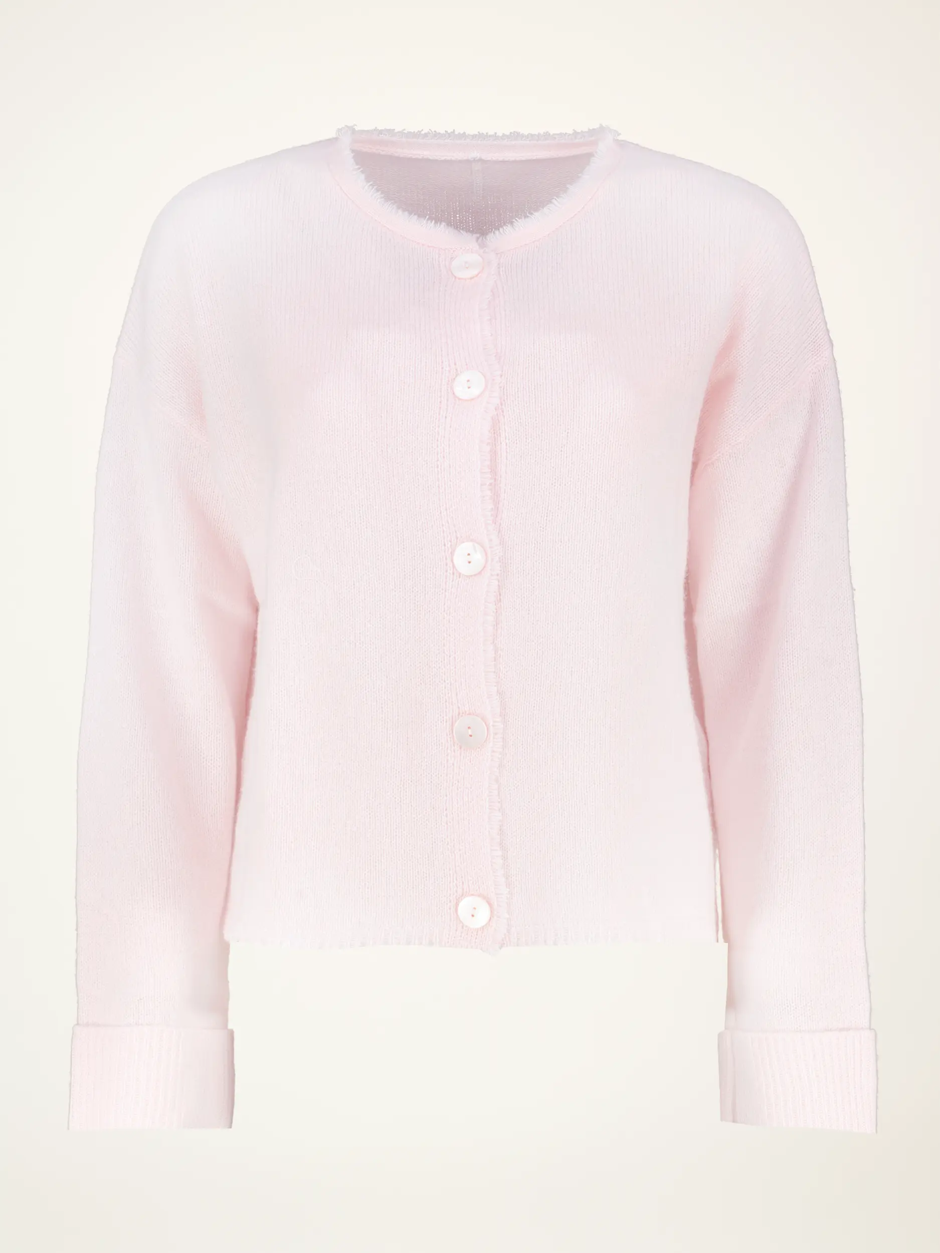 Strickjacke aus Kaschmir-Mix langarm - Artikelansicht - Farbe: Rosa&Pink