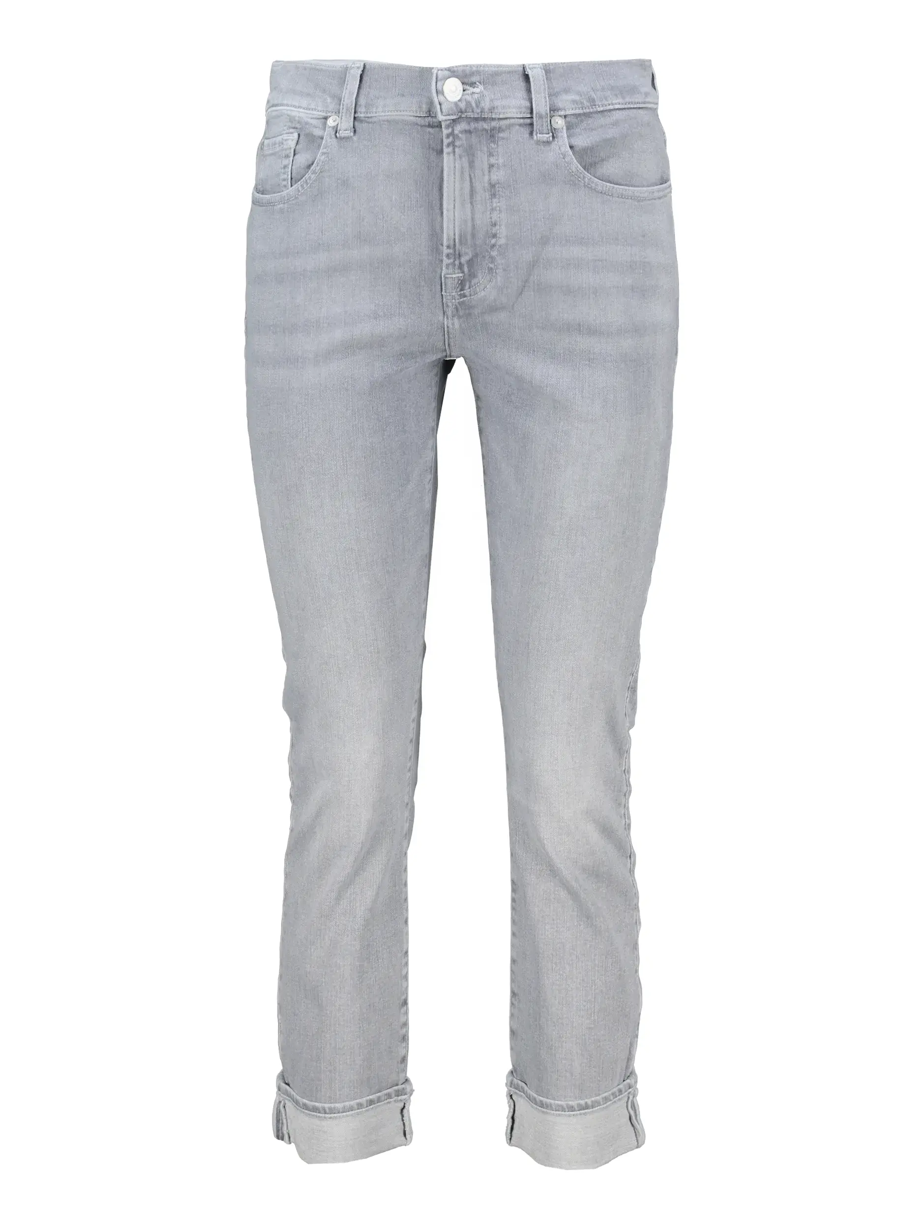 High Rise Skinny Jeans 'Relaxed Skinny' - Artikel Vorderseite - Farbe: Grau