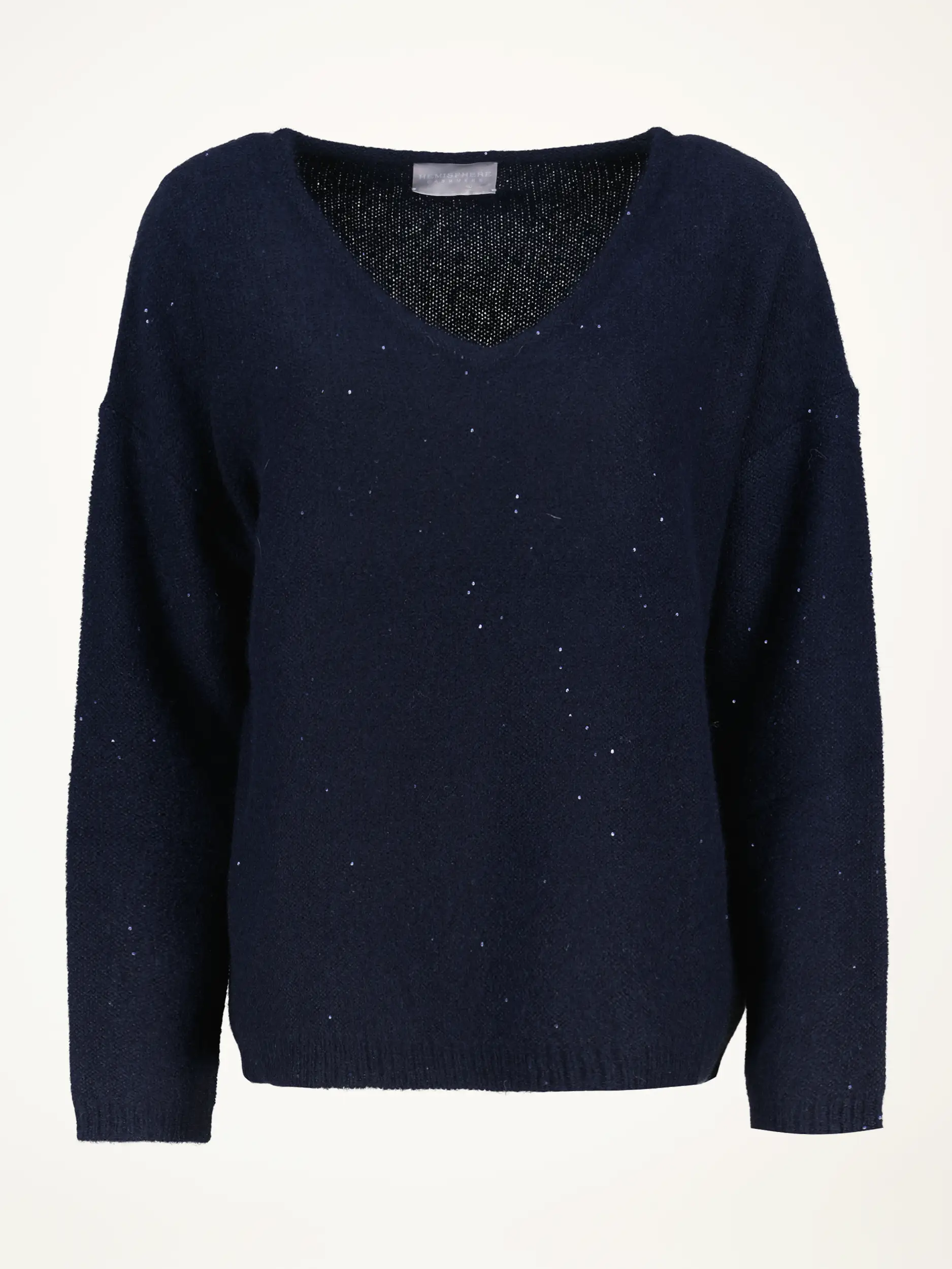 Pullover aus Kaschmir langarm - Artikelansicht - Farbe: Blau