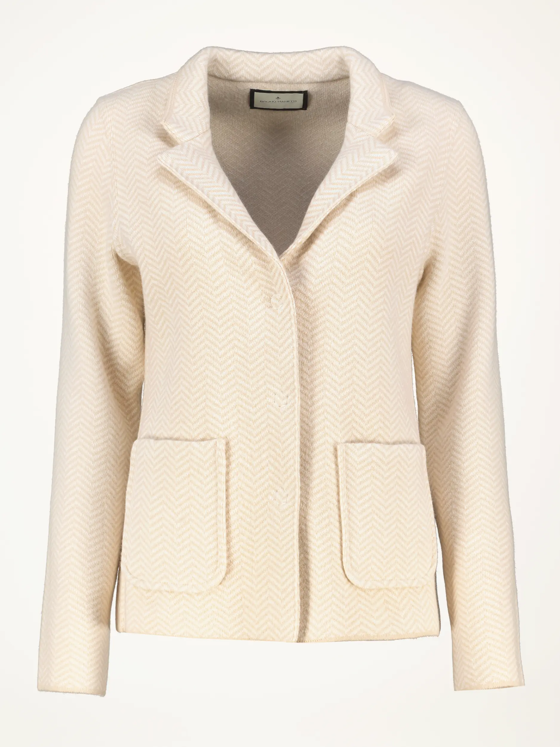 Strickblazer aus Wolle  - Artikelansicht - Farbe: Beige