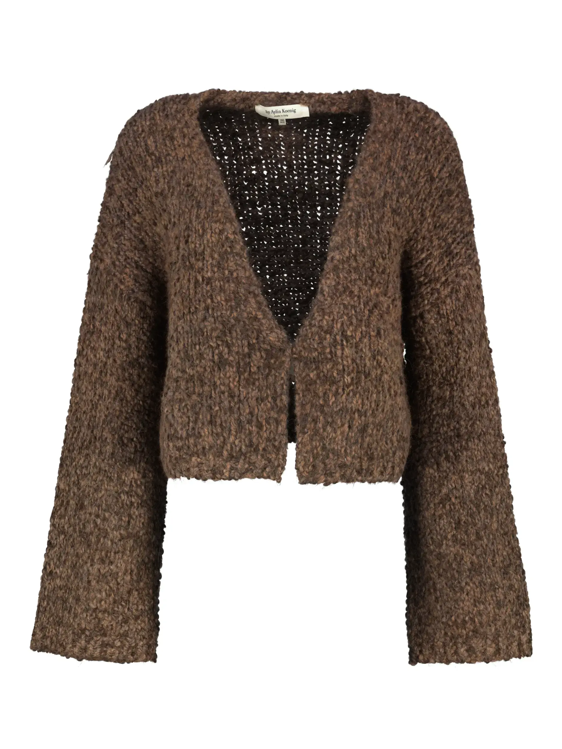 Strickjacke 'Friedi' langarm - Artikel Vorderseite - Farbe: Braun