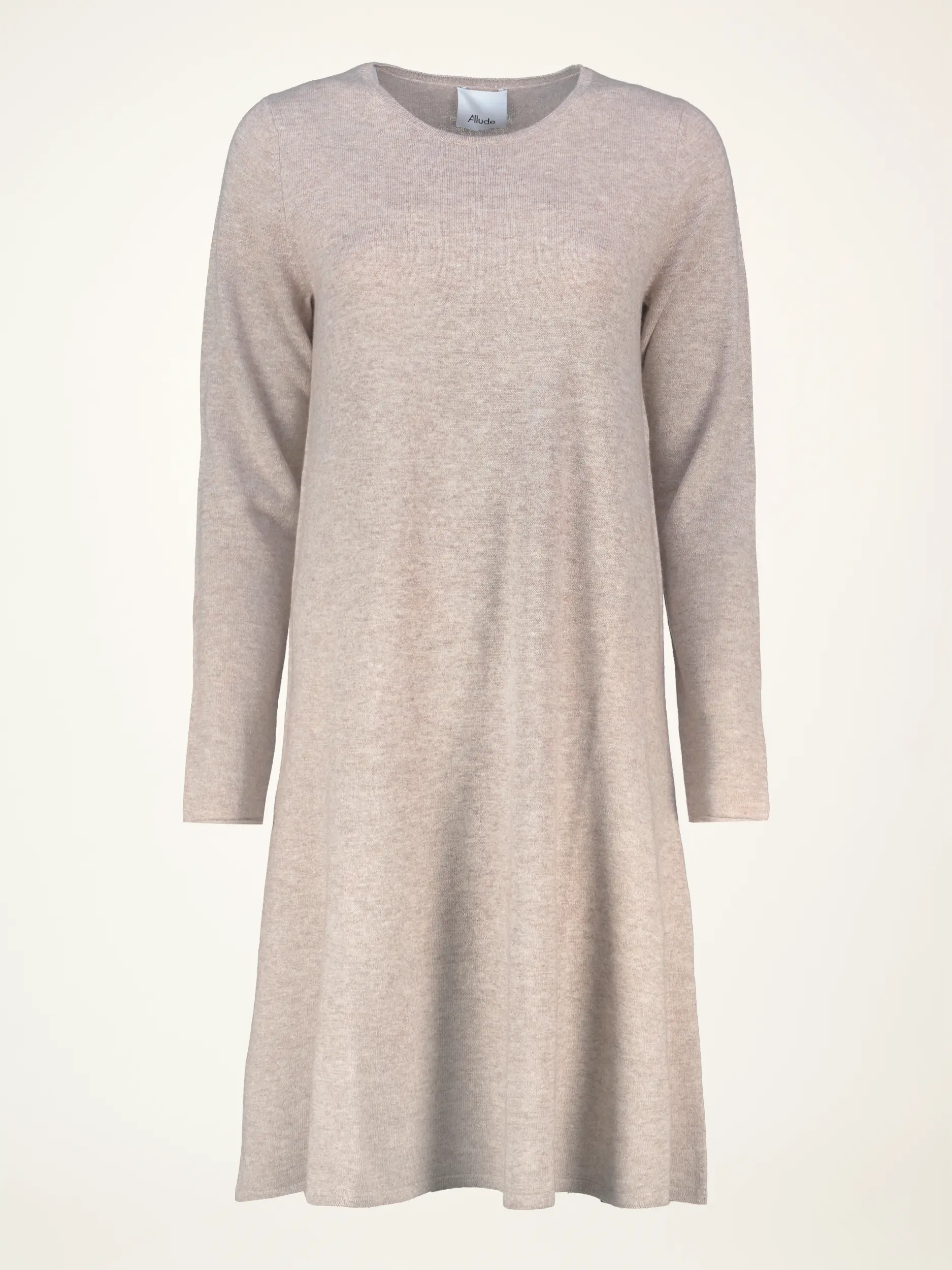 Midi Wollkleid langarm - Artikelansicht - Farbe: Beige