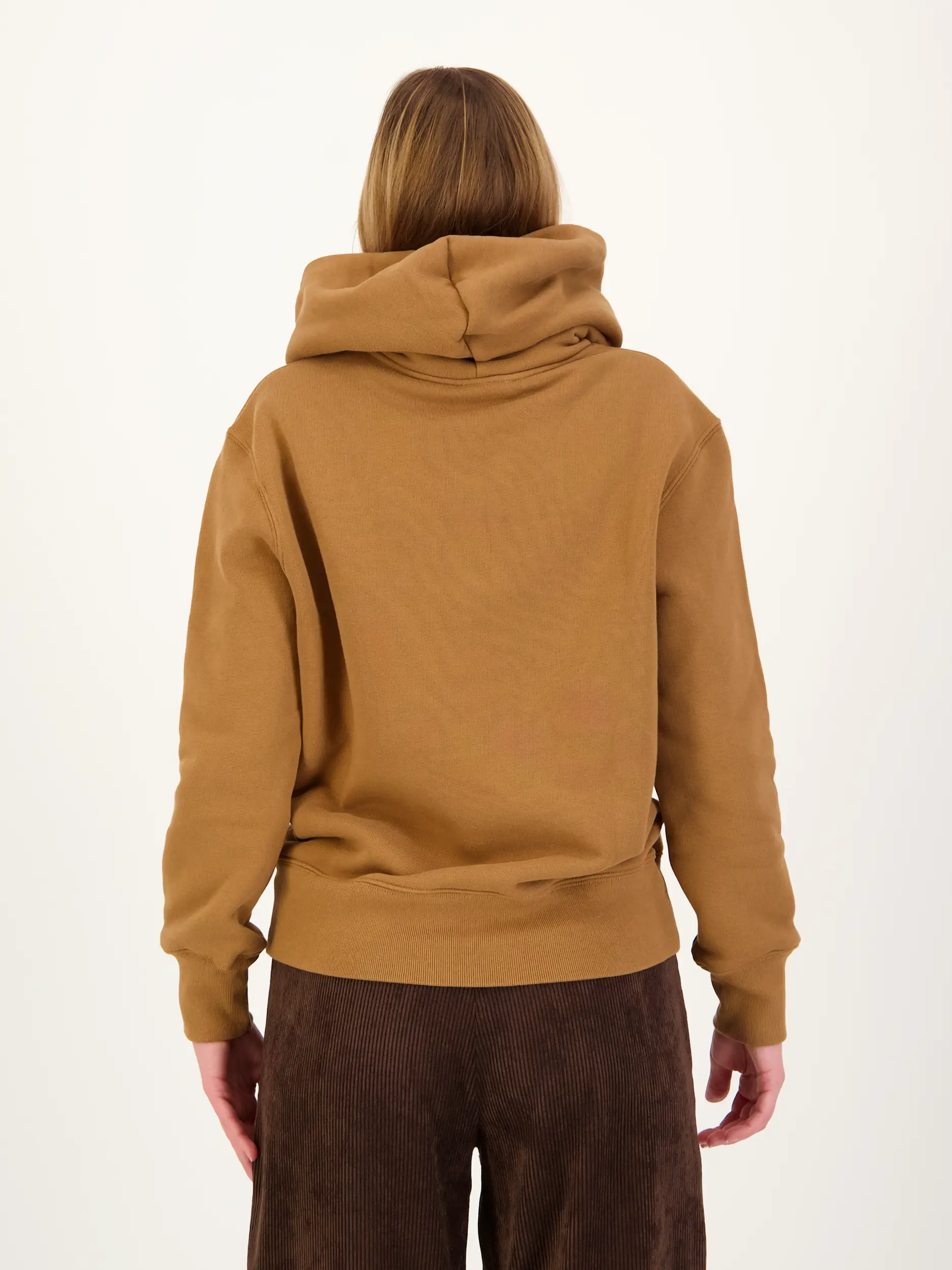 Sweatshirt  - Artikel Rückseite getragen von einem Modell - Farbe: Braun