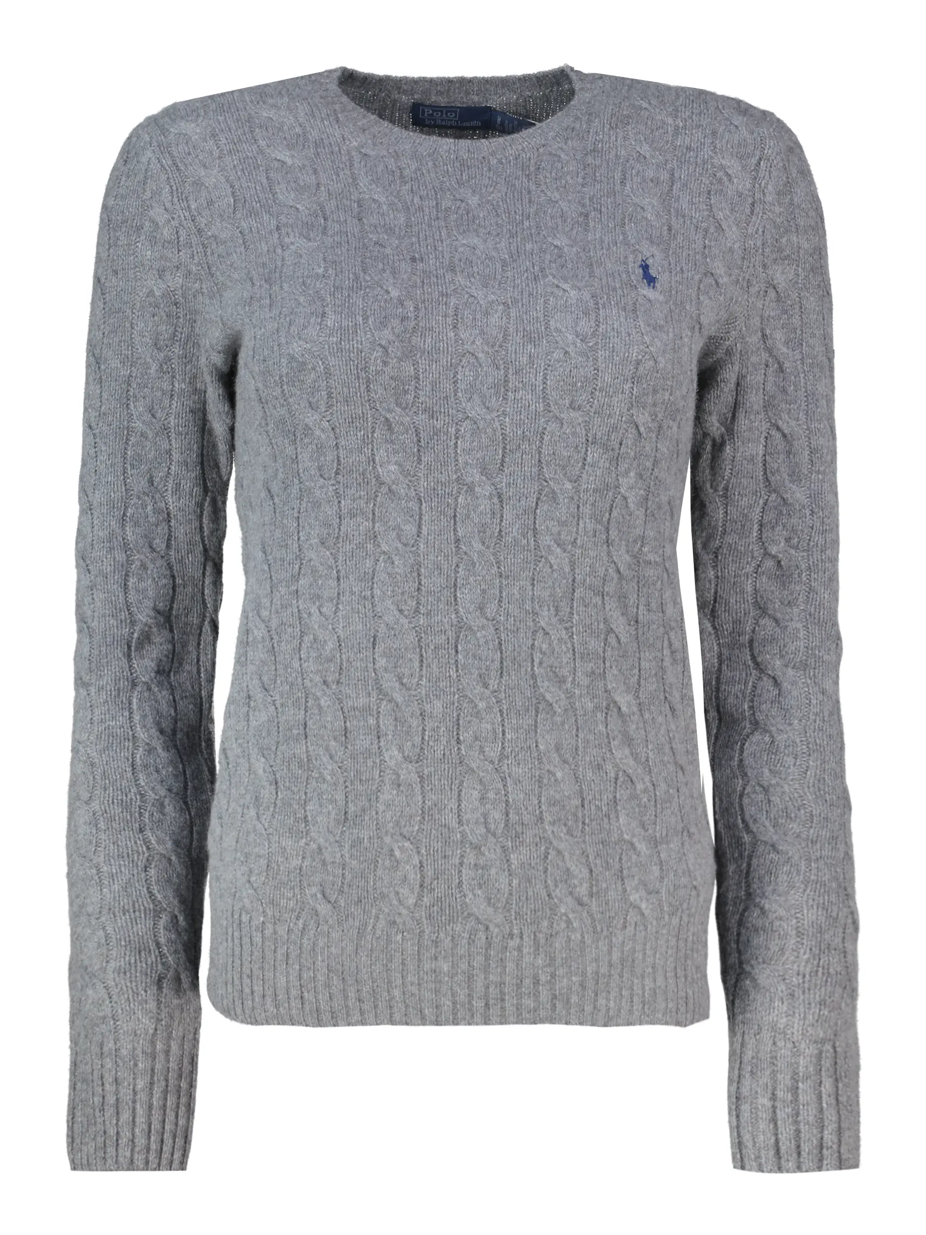 Pullover mit Zopfmuster - Artikel Vorderseite - Farbe: Grau