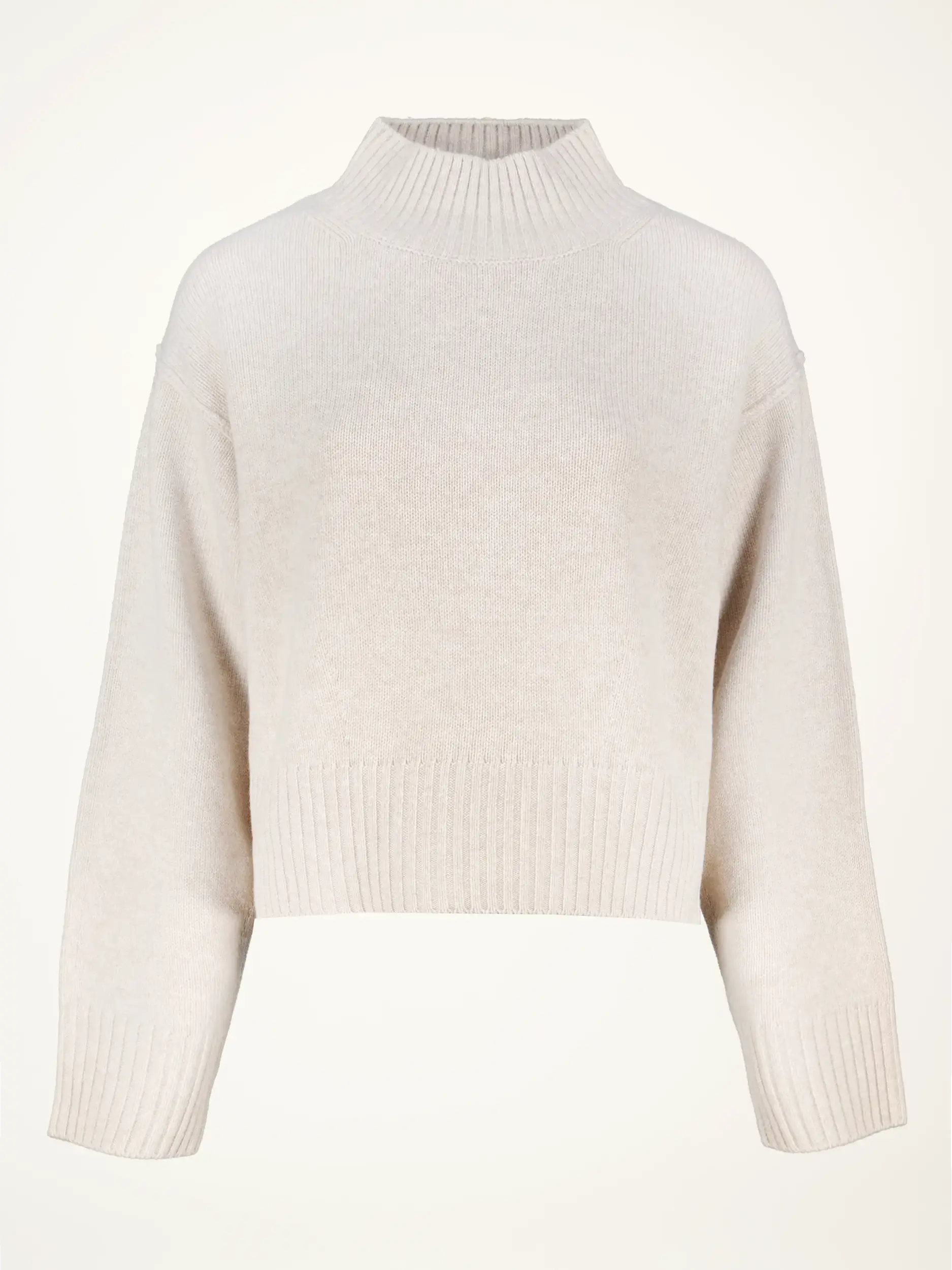Pullover aus Wolle langarm - Artikelansicht - Farbe: Beige