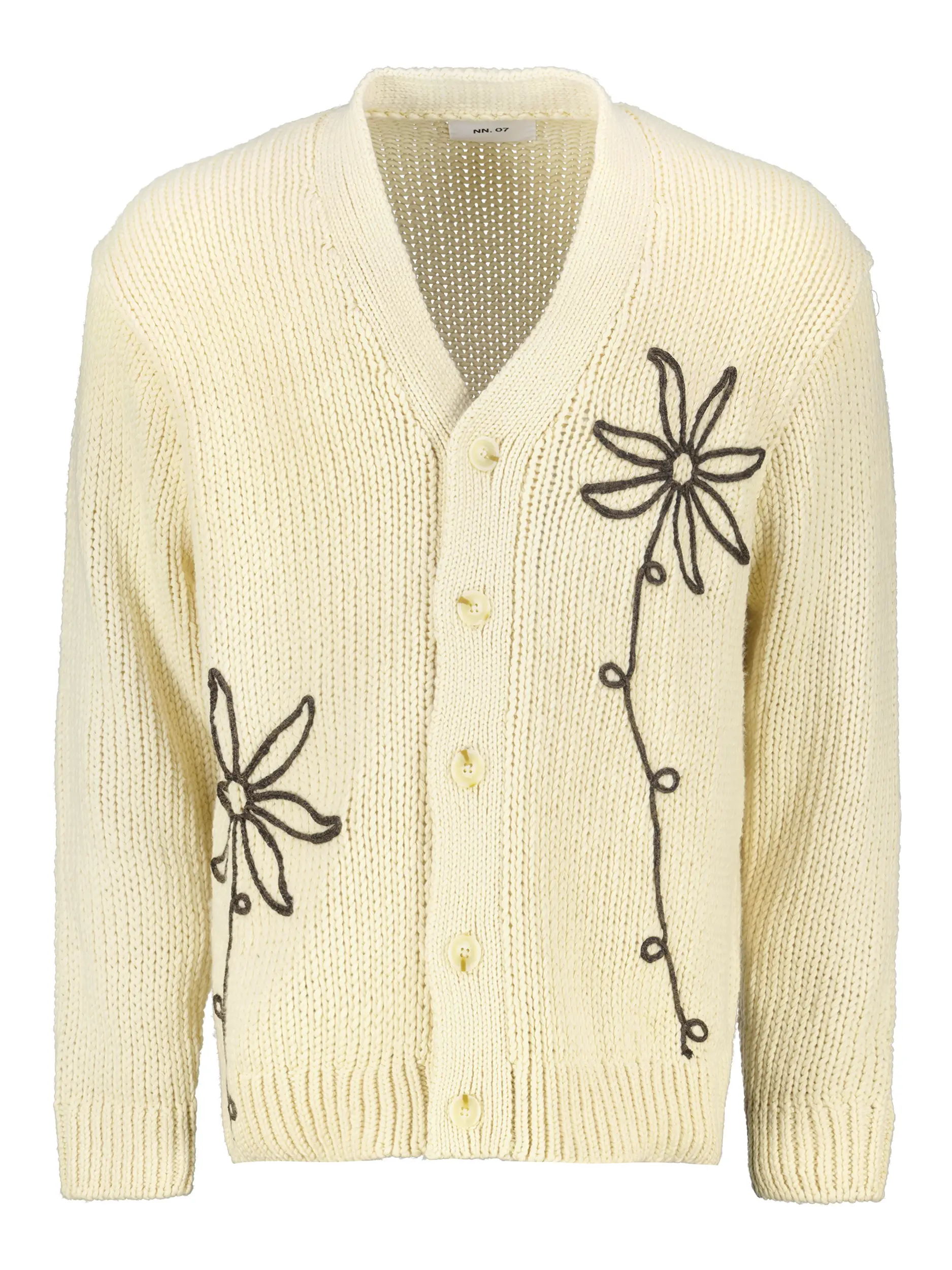 Strickjacke 'Mikaflower' - Artikel Vorderseite - Farbe: Beige