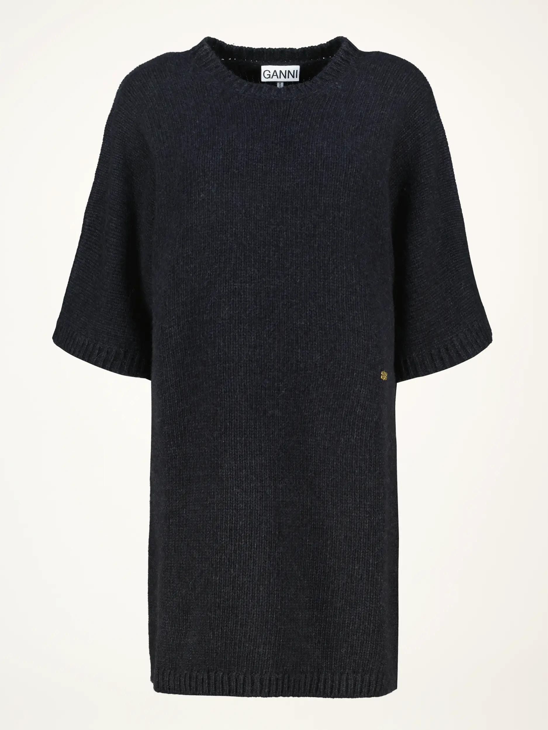 Mini Wollkleid kurzarm - Artikelansicht - Farbe: Grau