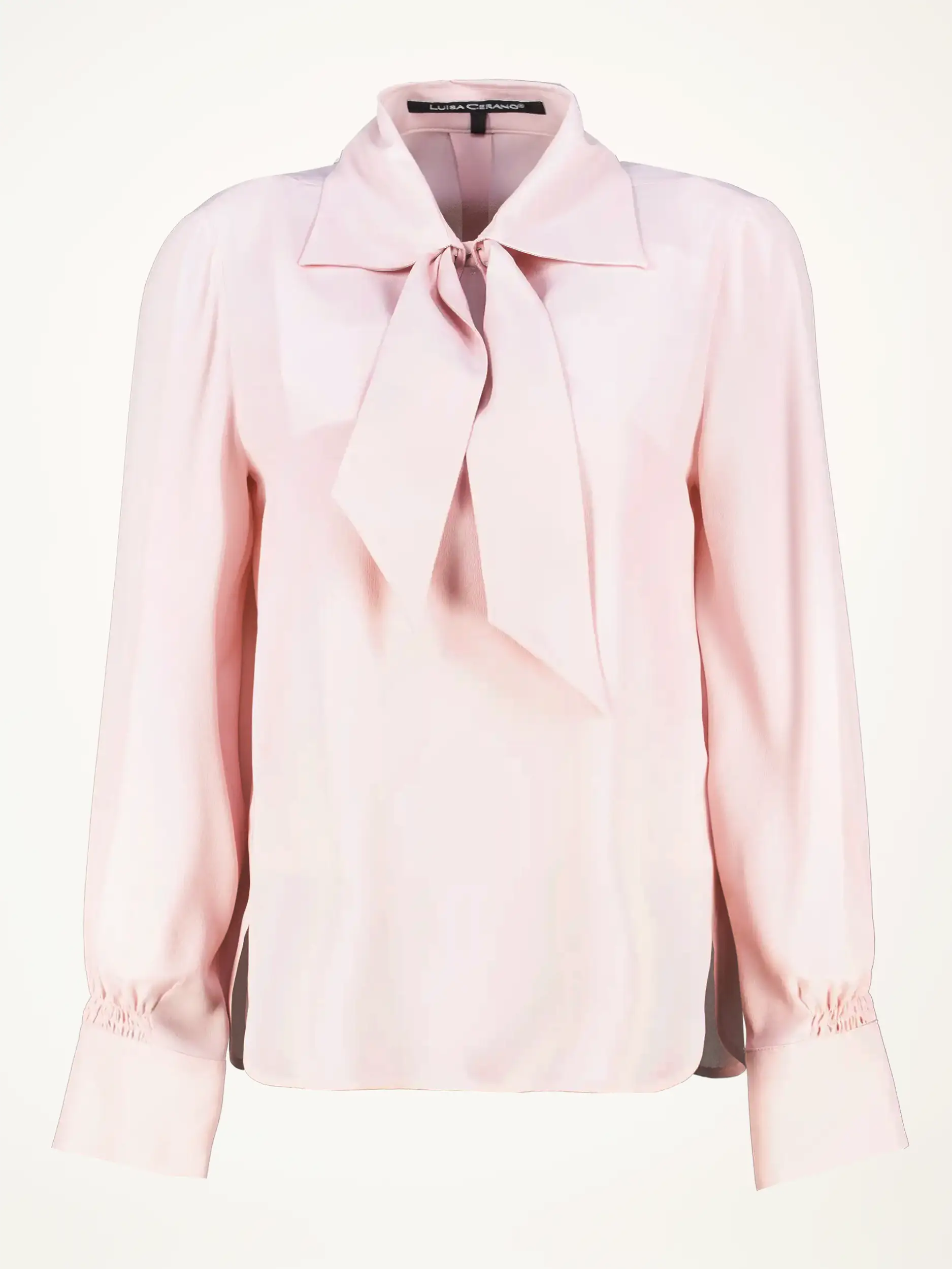 Bluse mit Schluppe langarm - Artikelansicht - Farbe: Rosa&Pink