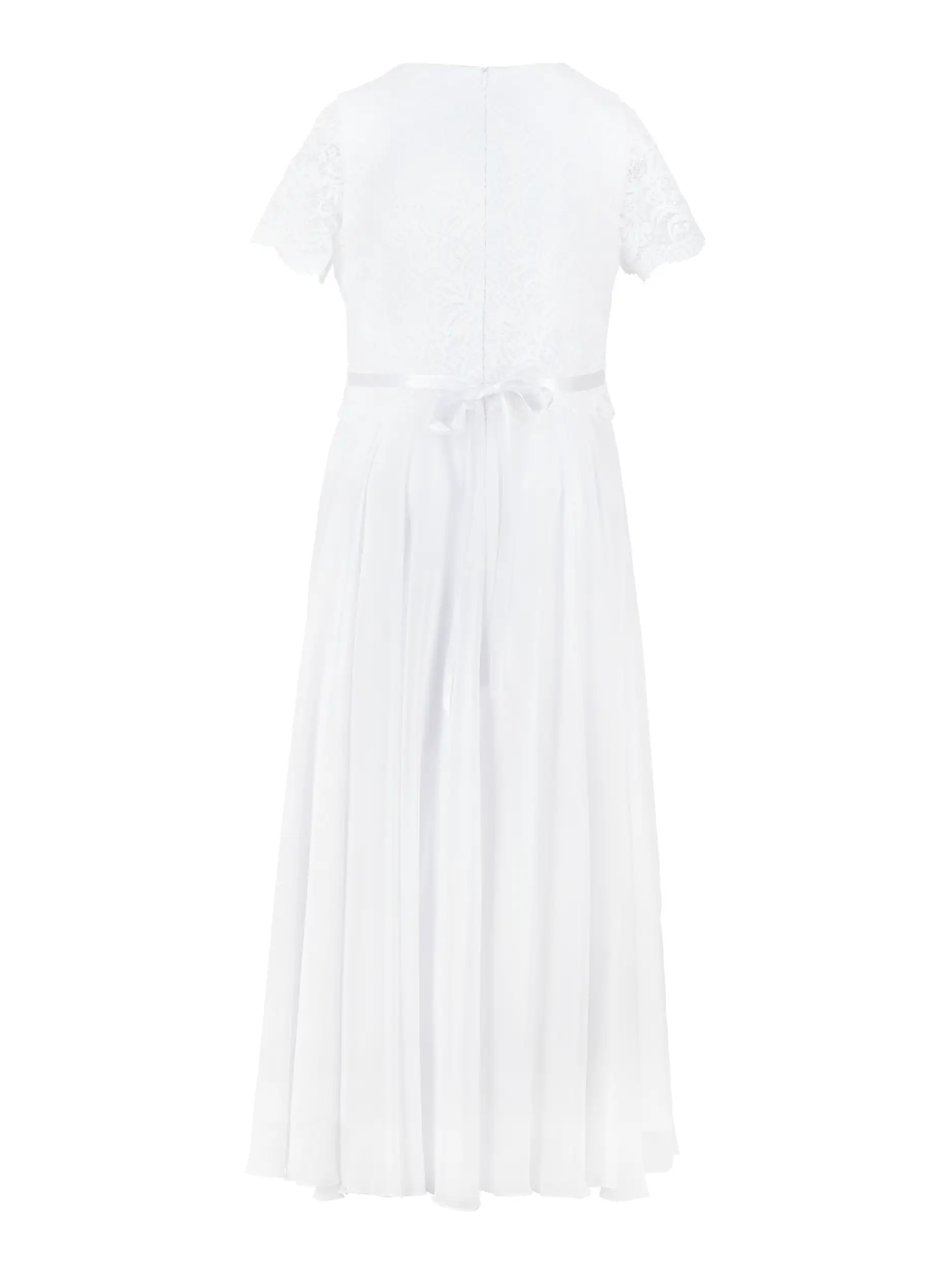 Mädchen Kommunionkleid - Artikel Rückseite - Farbe: Weiß