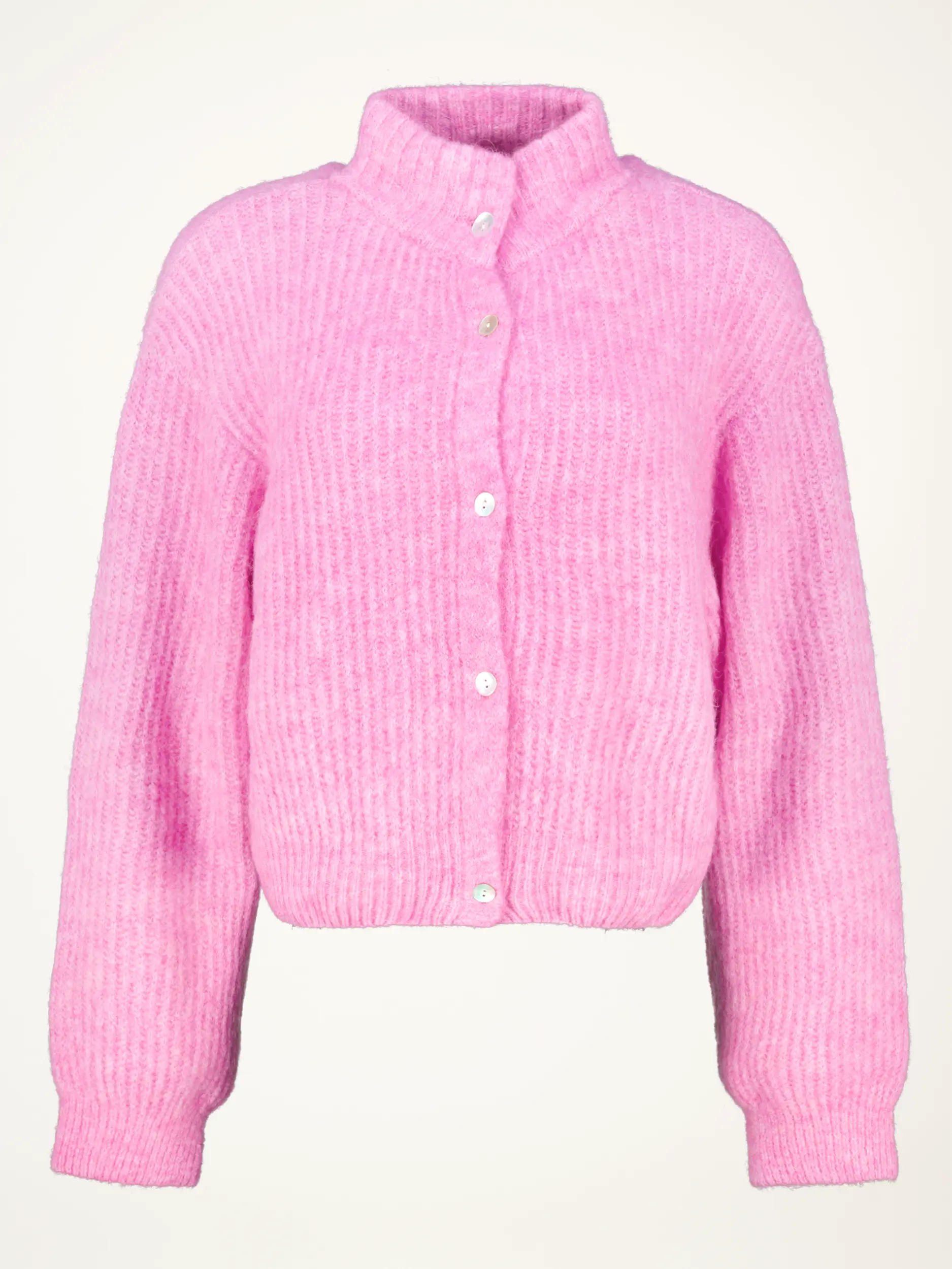 Strickjacke 'East' aus Woll-Mix langarm - Artikelansicht - Farbe: Rosa&Pink