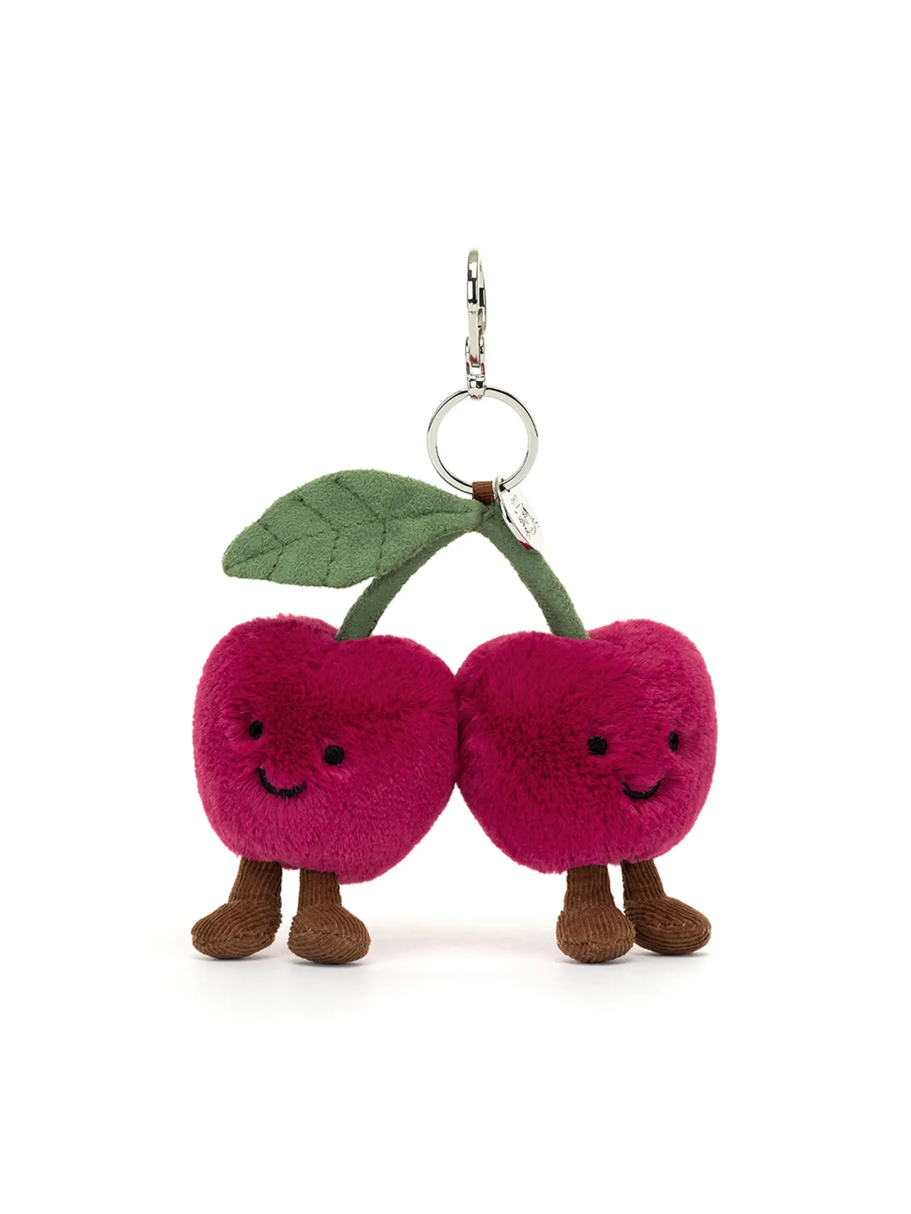 Jellycat-Anhänger 'Amuseables Cherries Bag Charm' - Artikel Vorderseite - Farbe: Rot