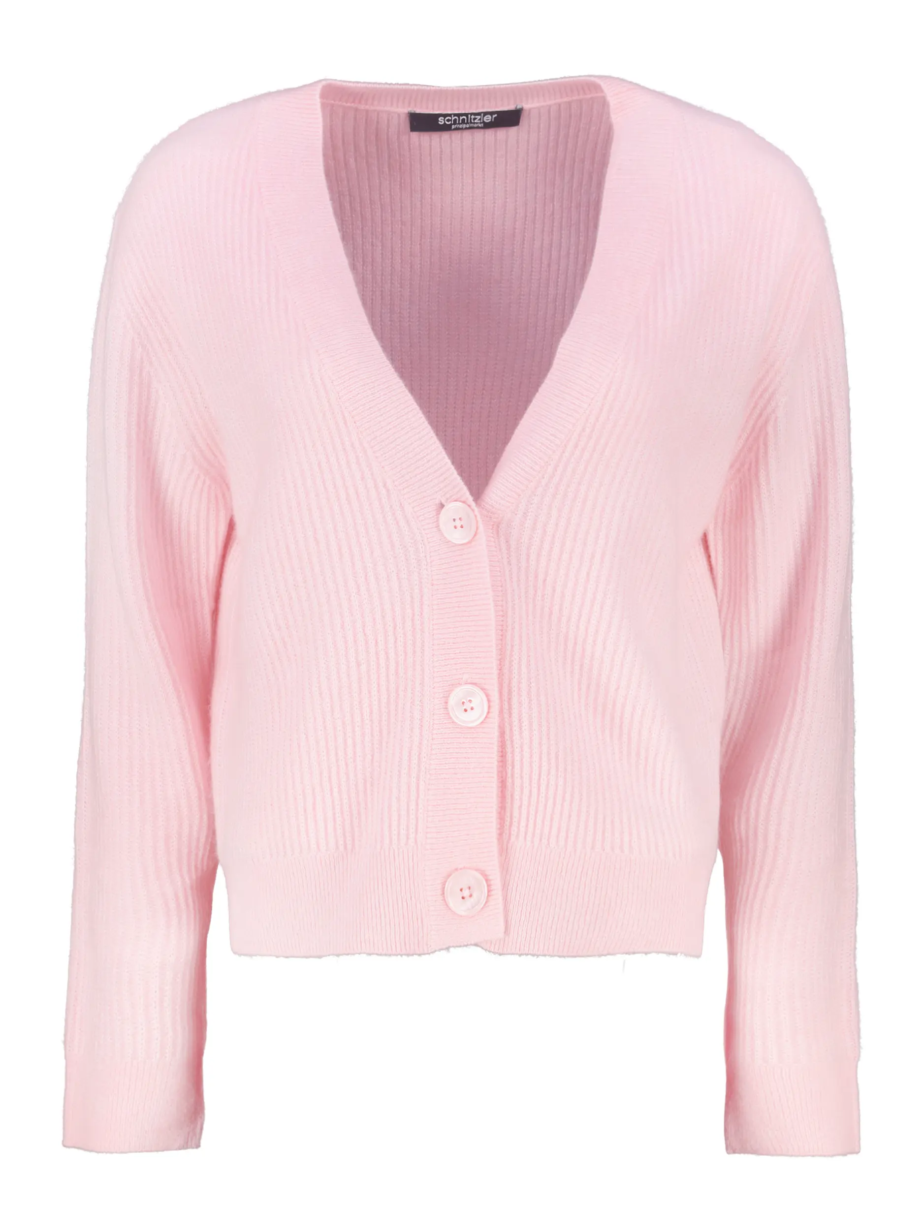 Strickjacke aus Kaschmir-Mix langarm - Artikel Vorderseite - Farbe: Rosa&Pink