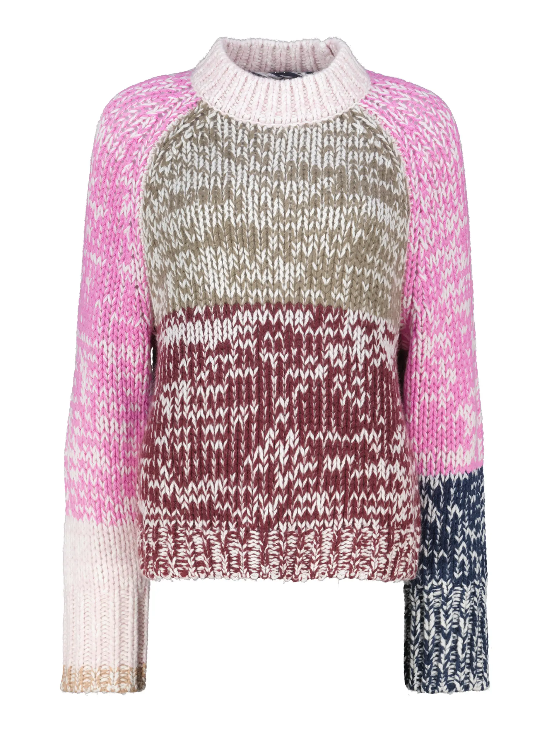 Gemusterter Pullover 'Ace' aus Wolle langarm - Artikel Vorderseite - Farbe: Rot