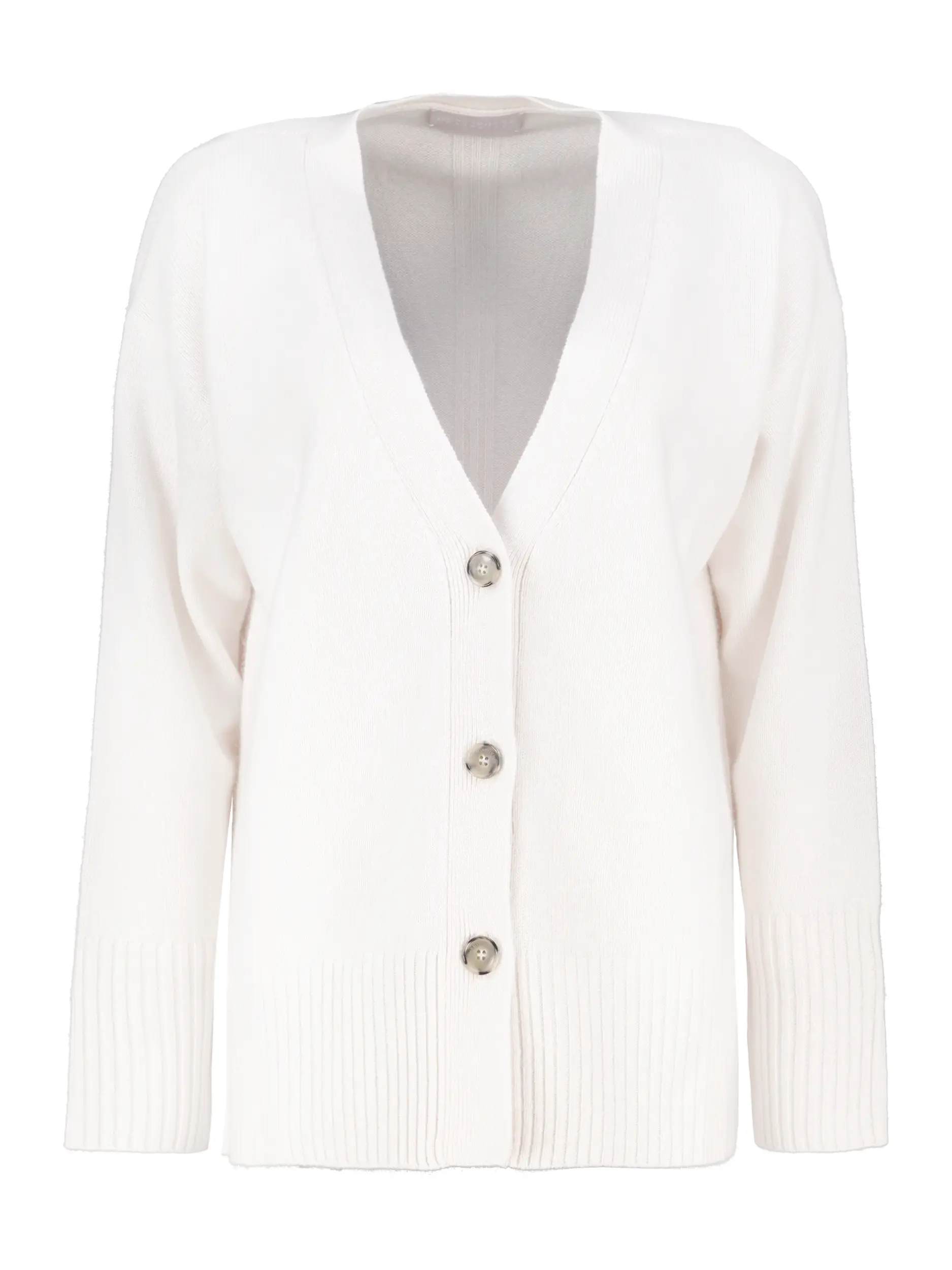 Strickjacke aus Kaschmir-Mix langarm - Artikel Vorderseite - Farbe: Creme