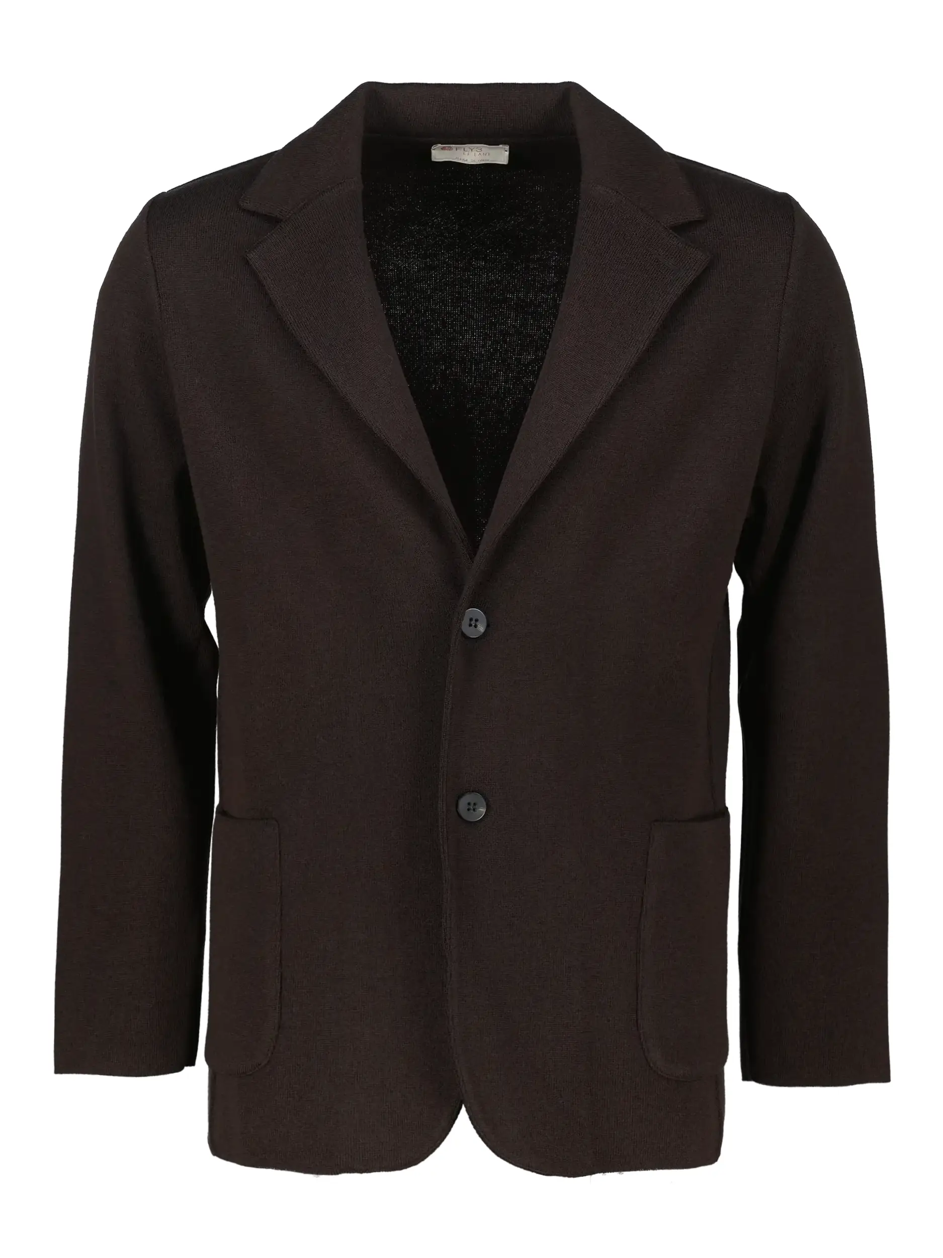 Stricksakko aus Wolle - Artikel Vorderseite - Farbe: Braun