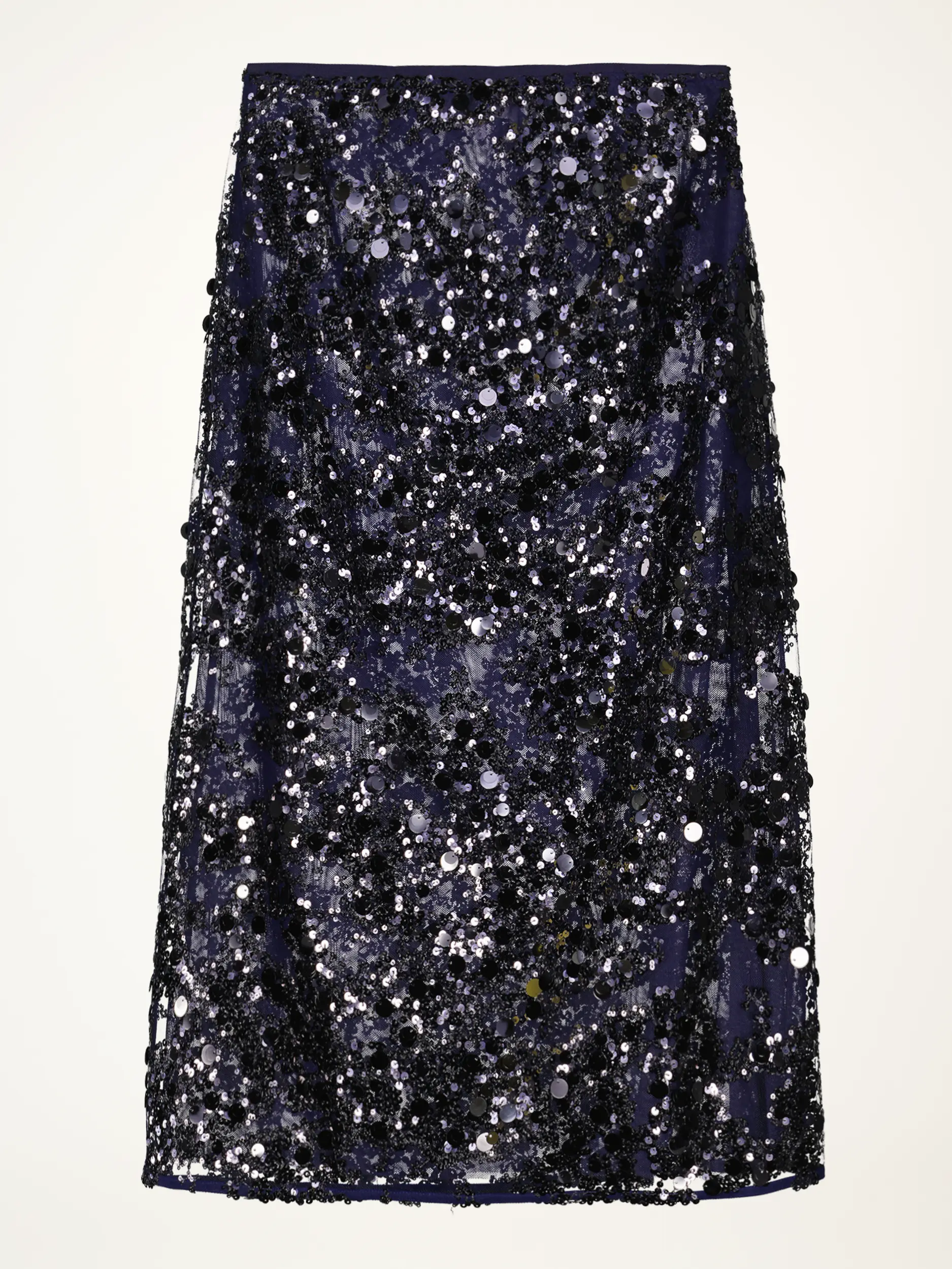 Midi Paillettenrock - Artikelansicht - Farbe: Blau