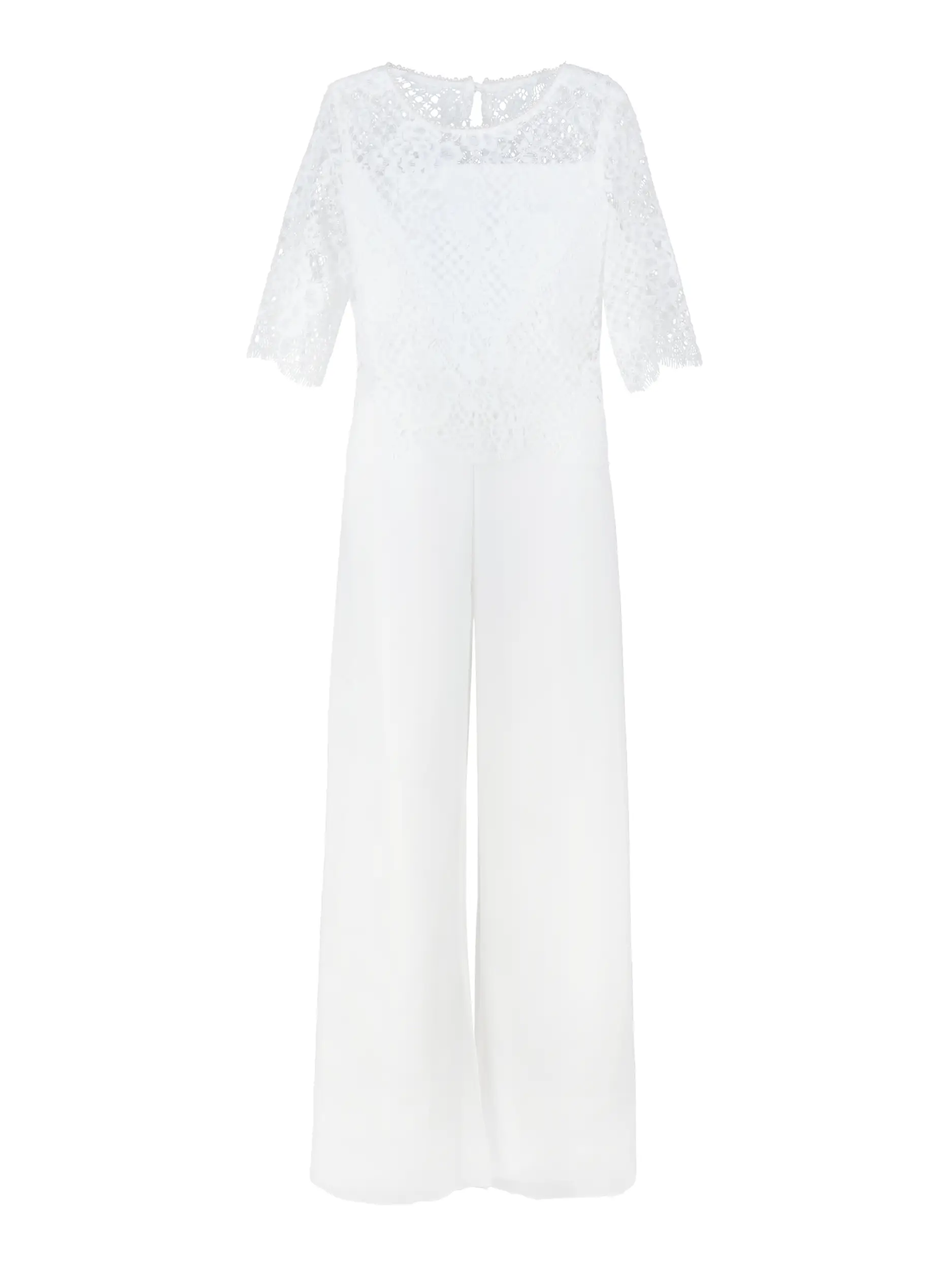 Mädchen Kommunion-Jumpsuit - Artikel Vorderseite - Farbe: Creme