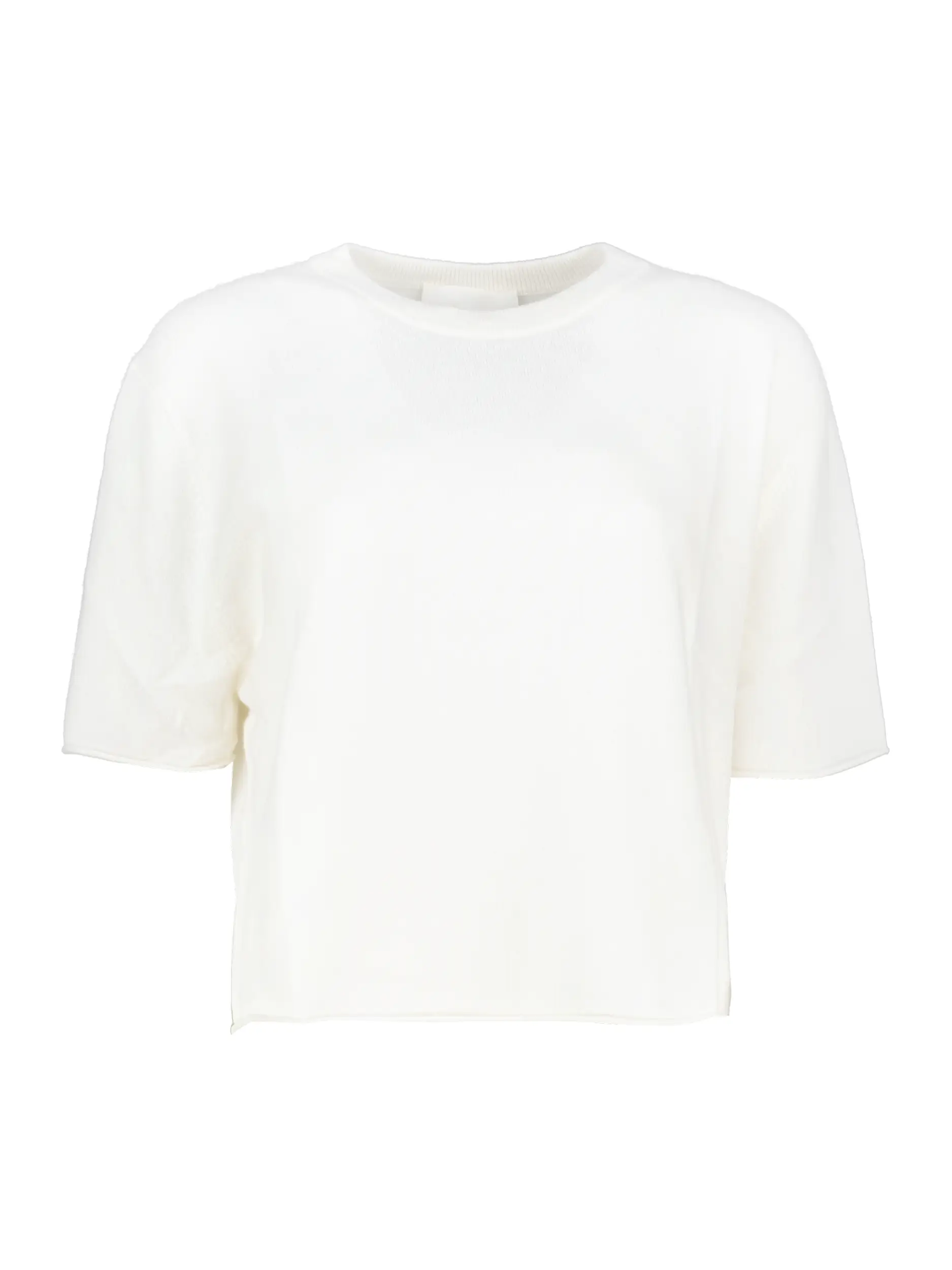 Pullover 'Cila' aus Kaschmir kurzarm - Artikel Vorderseite - Farbe: Creme