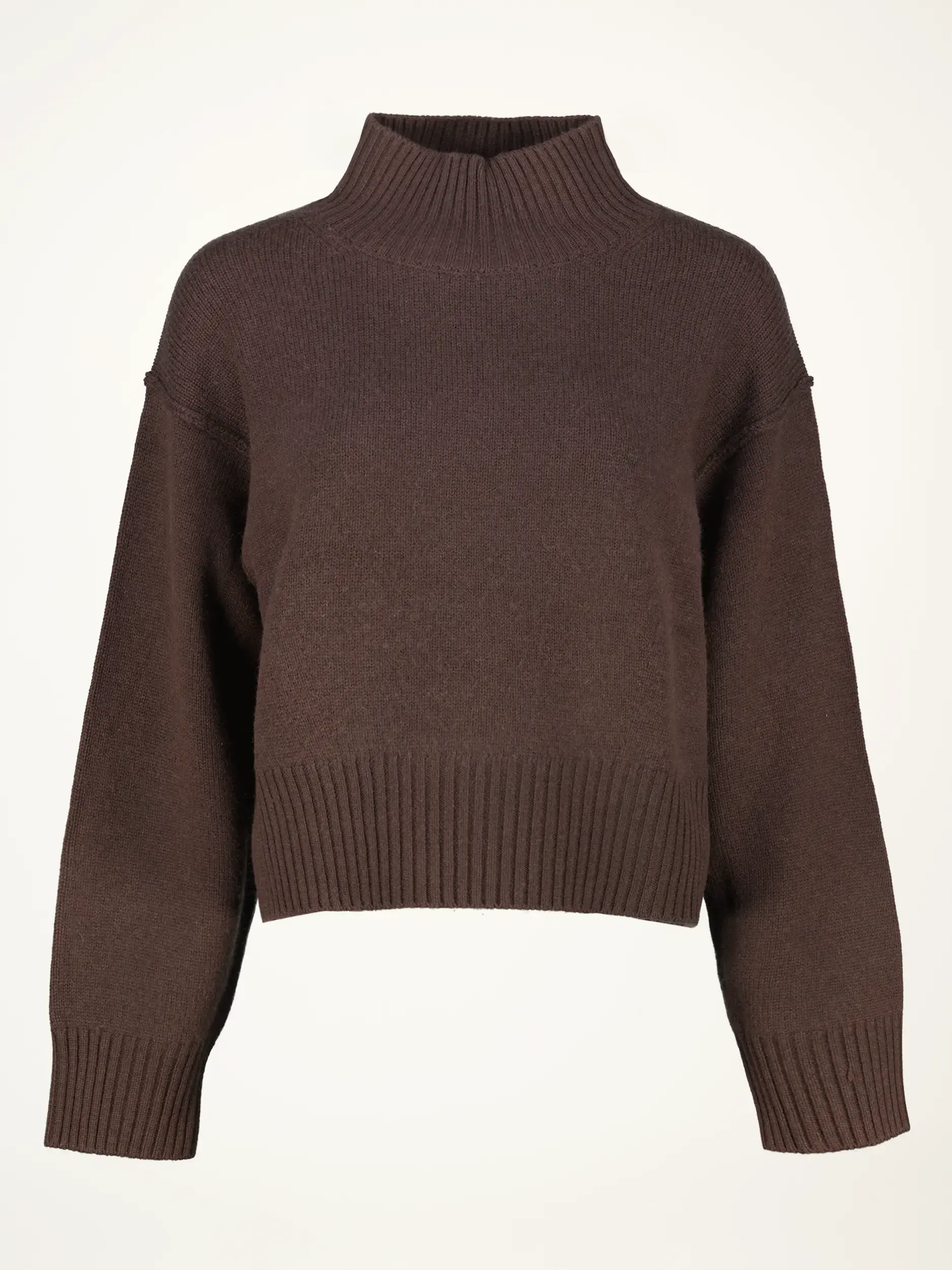 Pullover aus Wolle langarm - Artikelansicht - Farbe: Braun