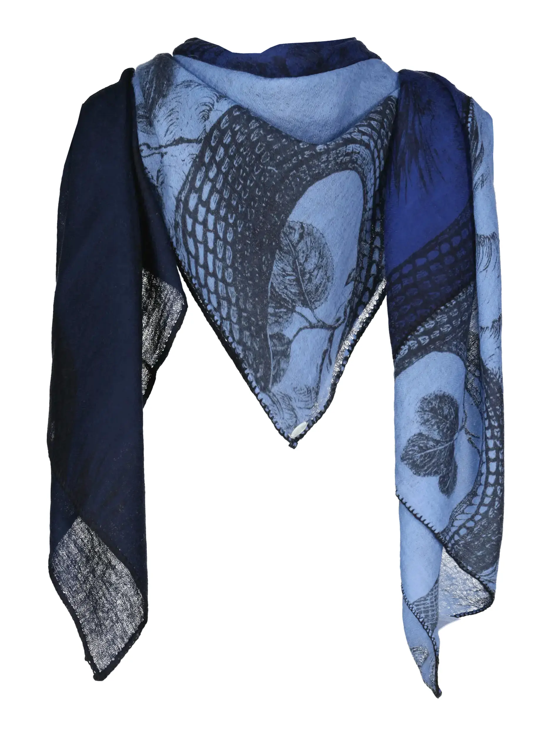 Kaschmirschal - Artikel Vorderseite - Farbe: Blau